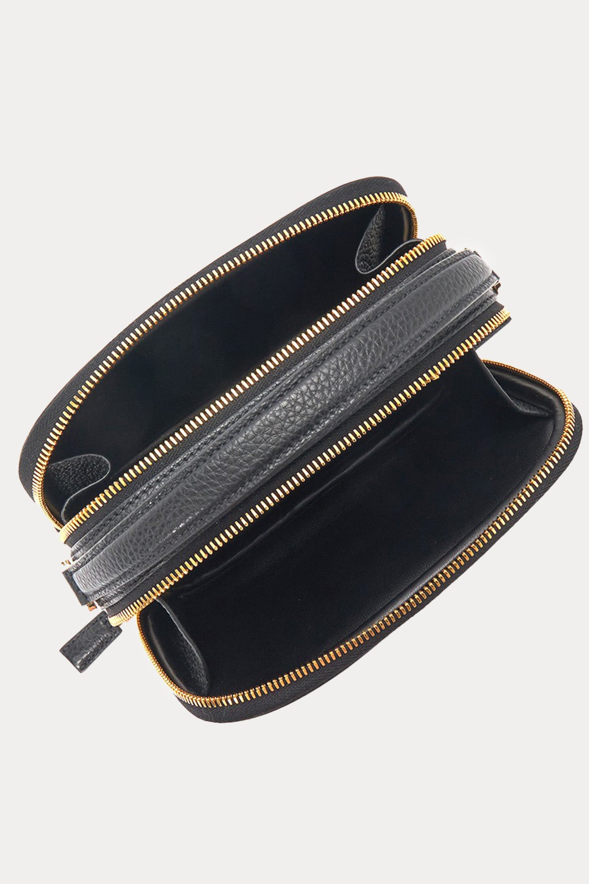 Prada Logolu Çift Bölmeli Deri Small Omuz Çantası