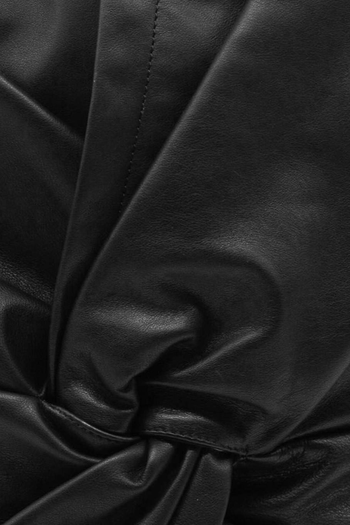 Vic Matie Çapraz Büzgülü Deri Çanta