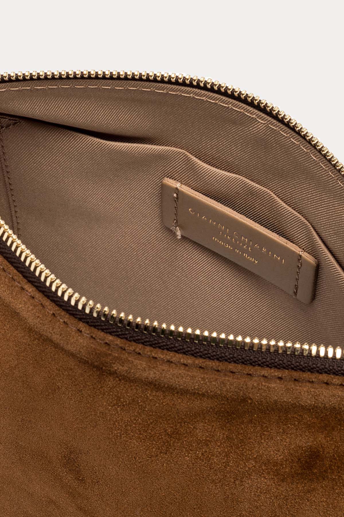 Gianni Chiarini Nora Pouch Süet Clutch Çanta BS 10225 CM PL COGNAC