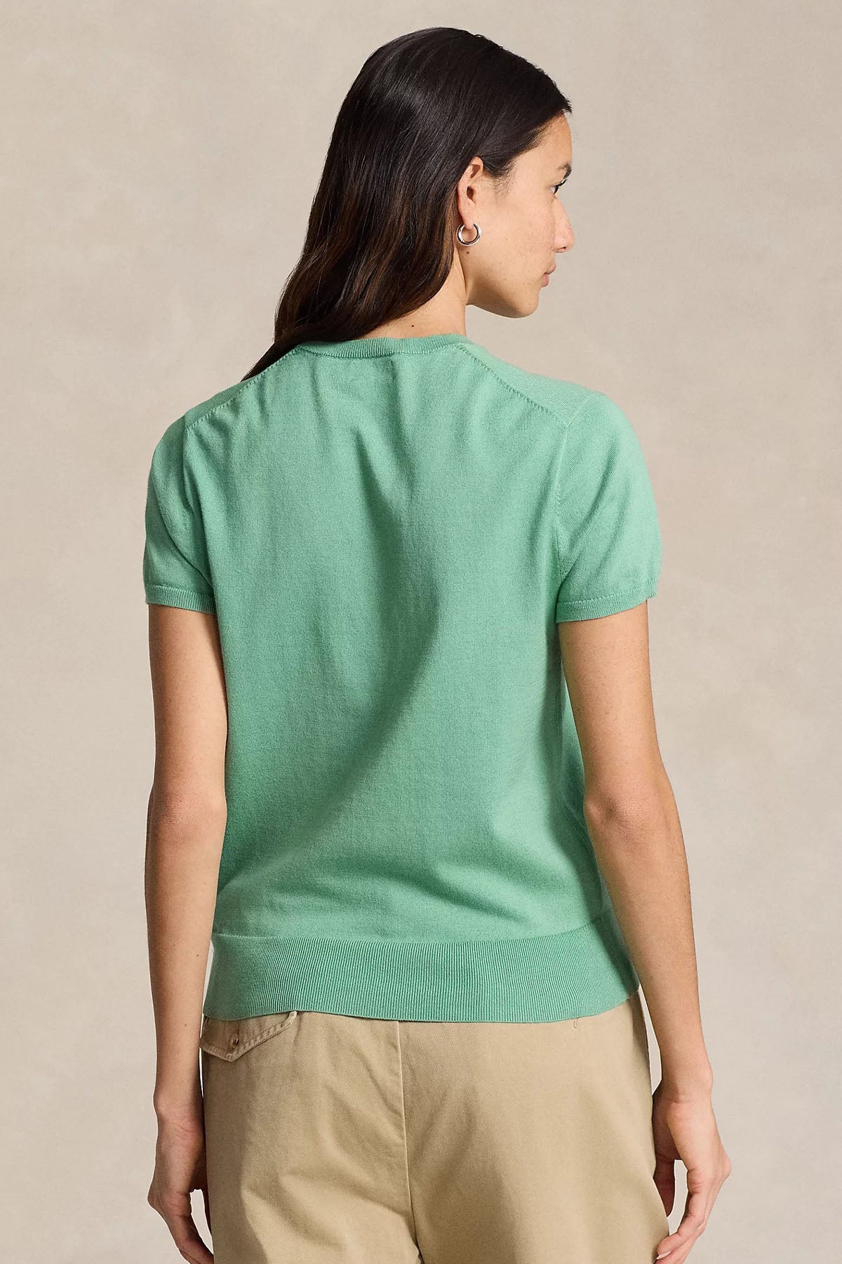 Polo Ralph Lauren Yuvarlak Yaka Logolu İnce Örgü Triko