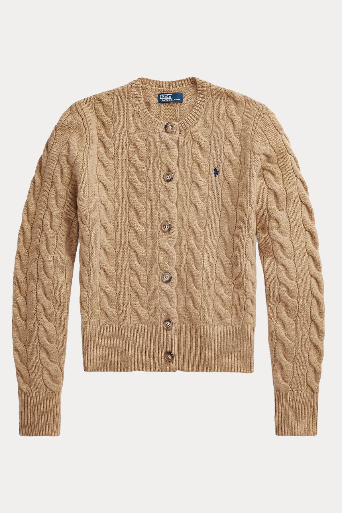 Polo Ralph Lauren Slim Fit Kaşmir Saç Örgü Yün Triko Ceket