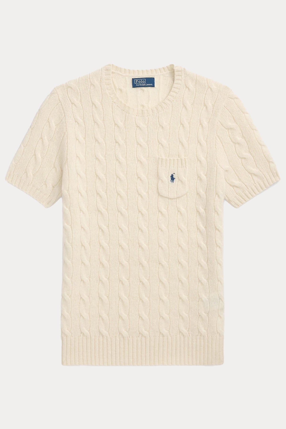 Polo Ralph Lauren Yuvarlak Yaka Kaşmir Saç Örgü Yün Triko