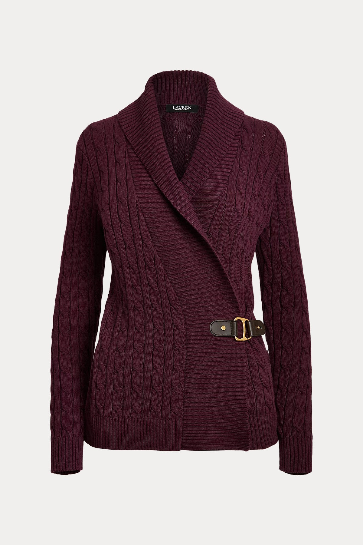 Polo Ralph Lauren Saç Örgü Kemerli Şal Yaka Triko Ceket