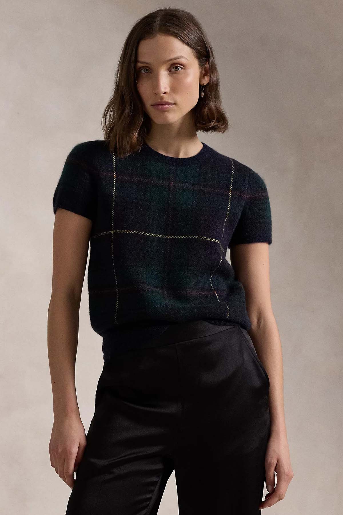 Polo Ralph Lauren Straight Fit Ekose Desenli Yün Triko