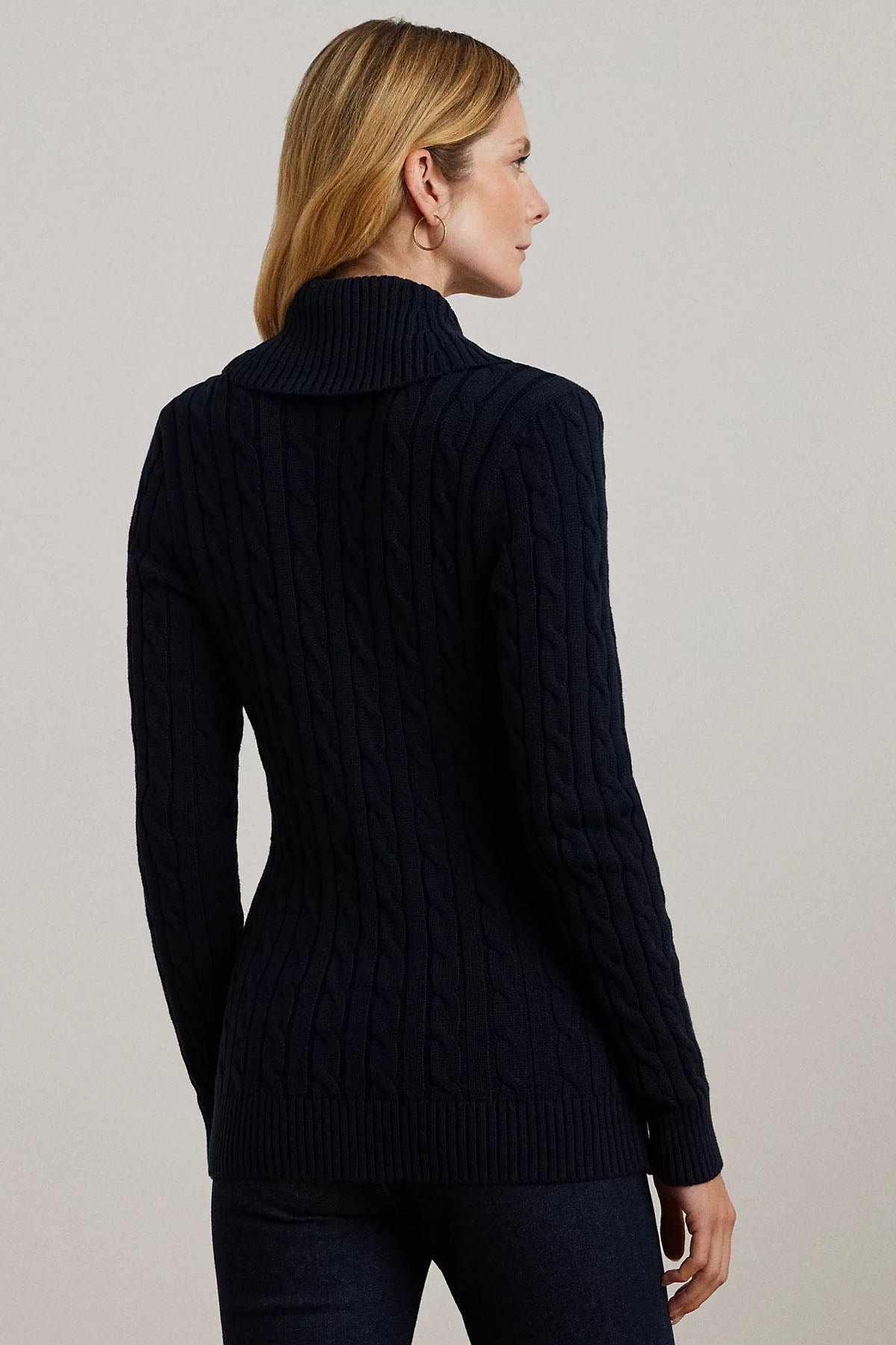 Polo Ralph Lauren Saç Örgü Kemerli Şal Yaka Triko Ceket