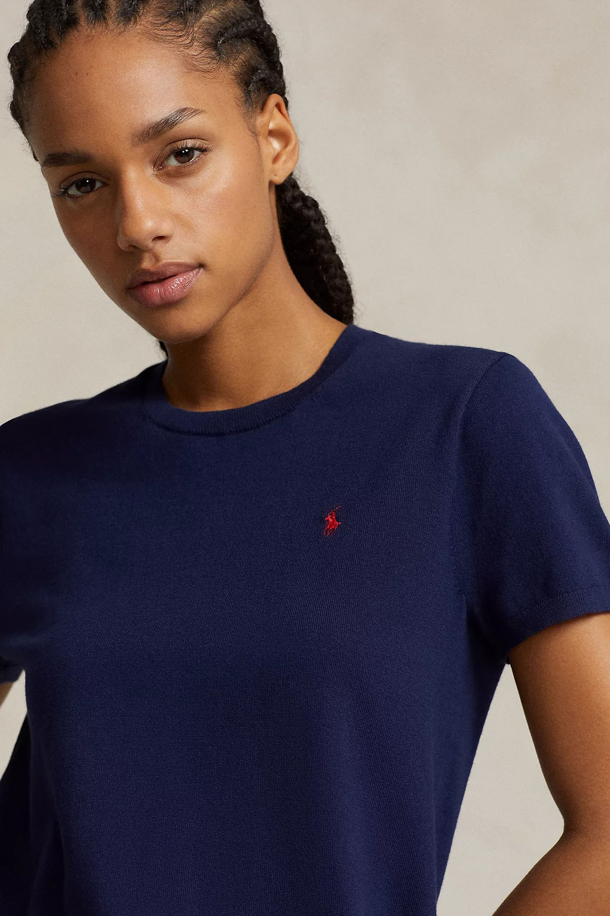 Polo Ralph Lauren Yuvarlak Yaka Logolu İnce Örgü Triko-Triko-Libas