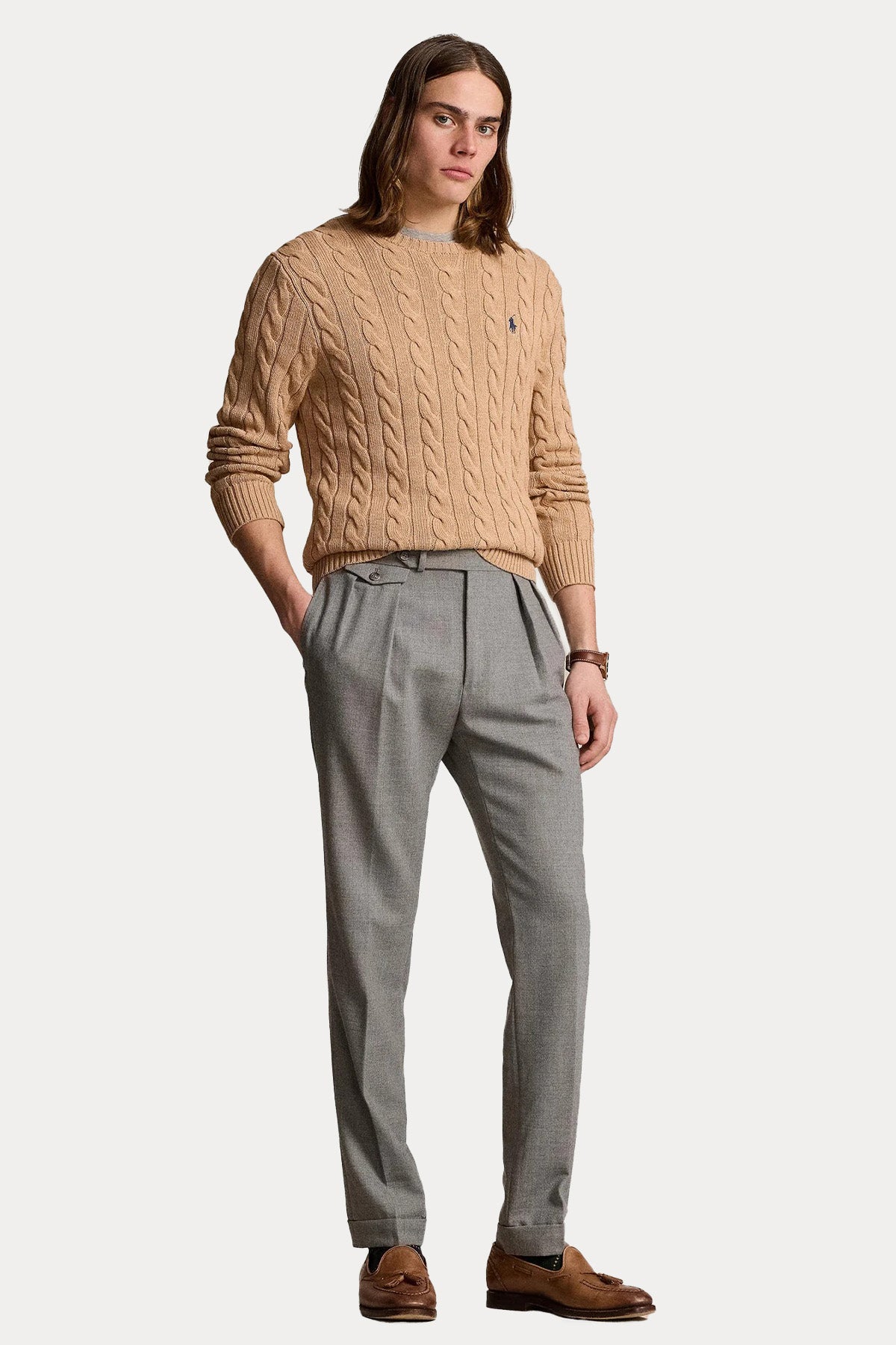 Polo Ralph Lauren Yuvarlak Yaka Saç Örgü Triko-Triko-Libas