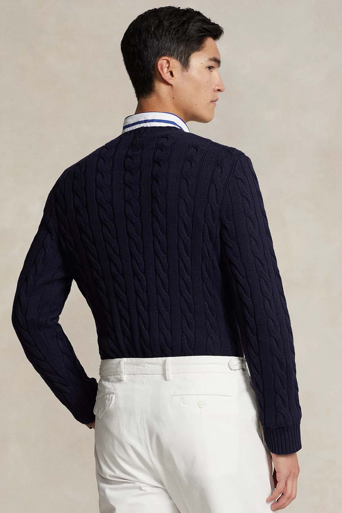 Polo Ralph Lauren Yuvarlak Yaka Saç Örgü Triko-Triko-Libas