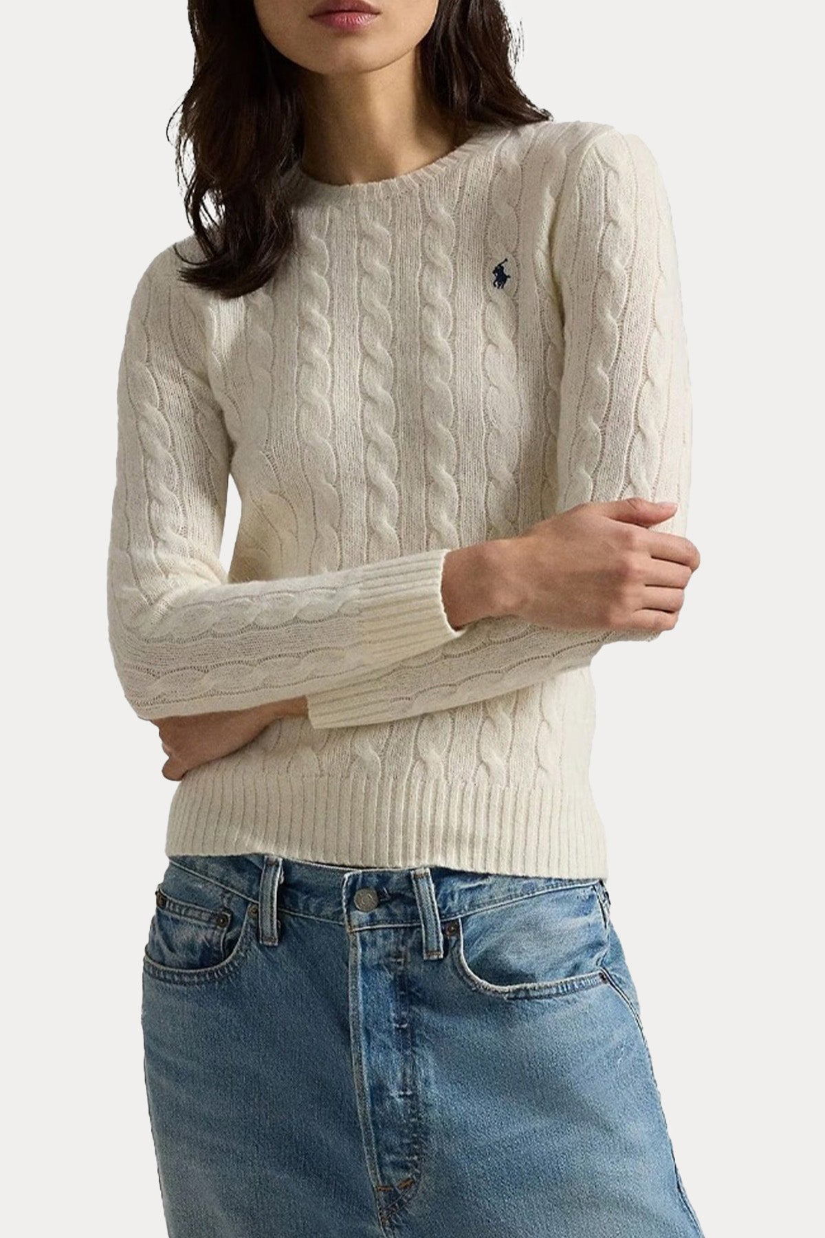 Polo Ralph Lauren Kaşmir Saç Örgü Yün Triko