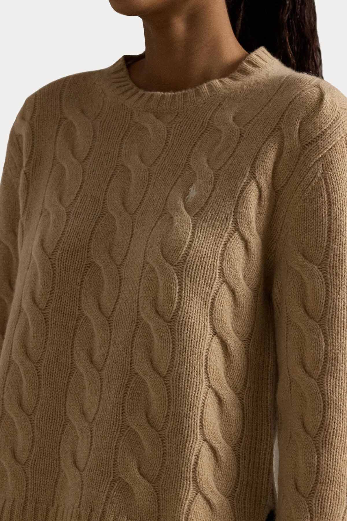 Polo Ralph Lauren Kaşmir Saç Örgü Yün Triko-Triko-Libas