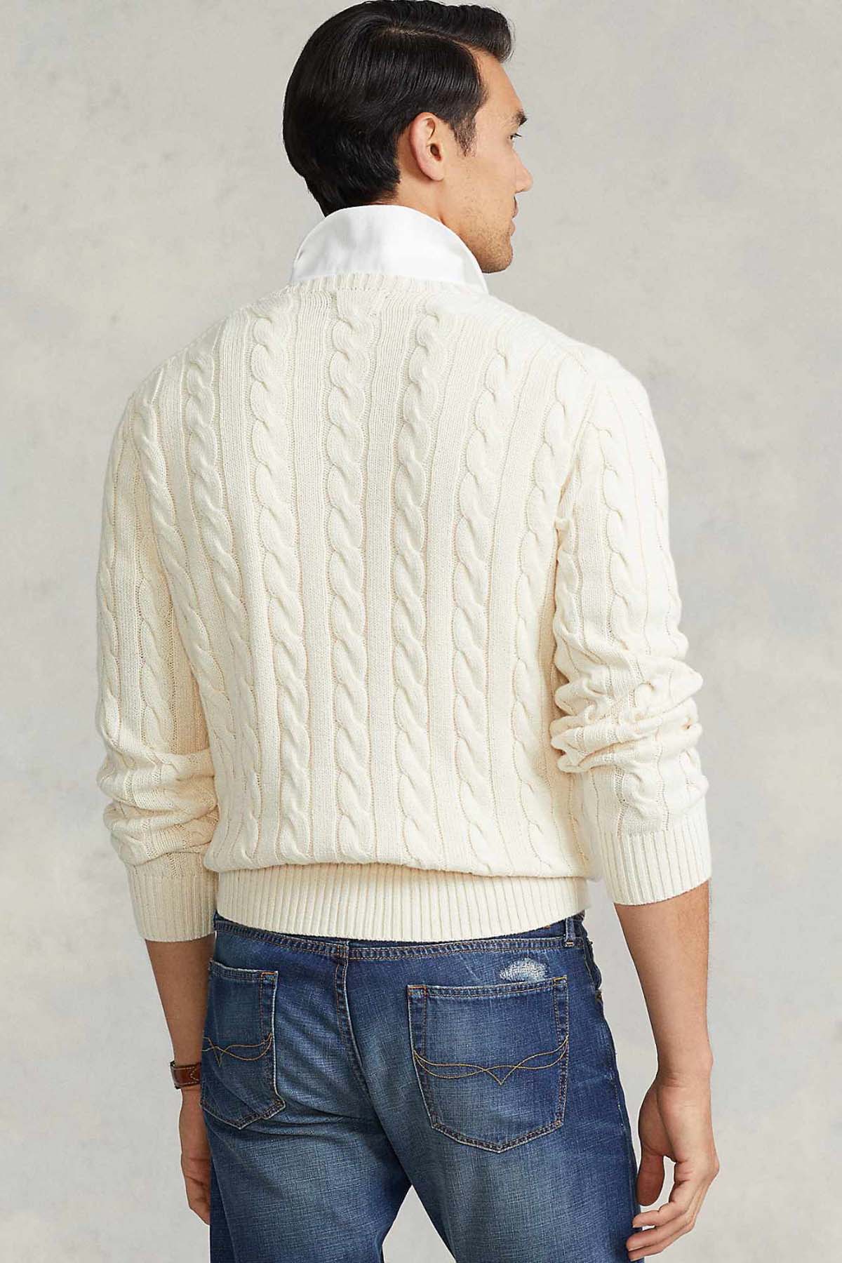 Polo Ralph Lauren Yuvarlak Yaka Saç Örgü Triko