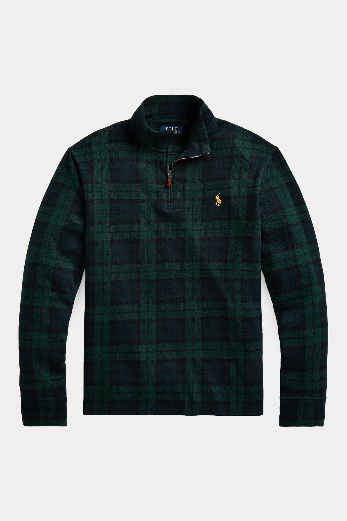 Polo Ralph Lauren Estate Rib Ekoseli Yarım Fermuarlı Sweatshirt