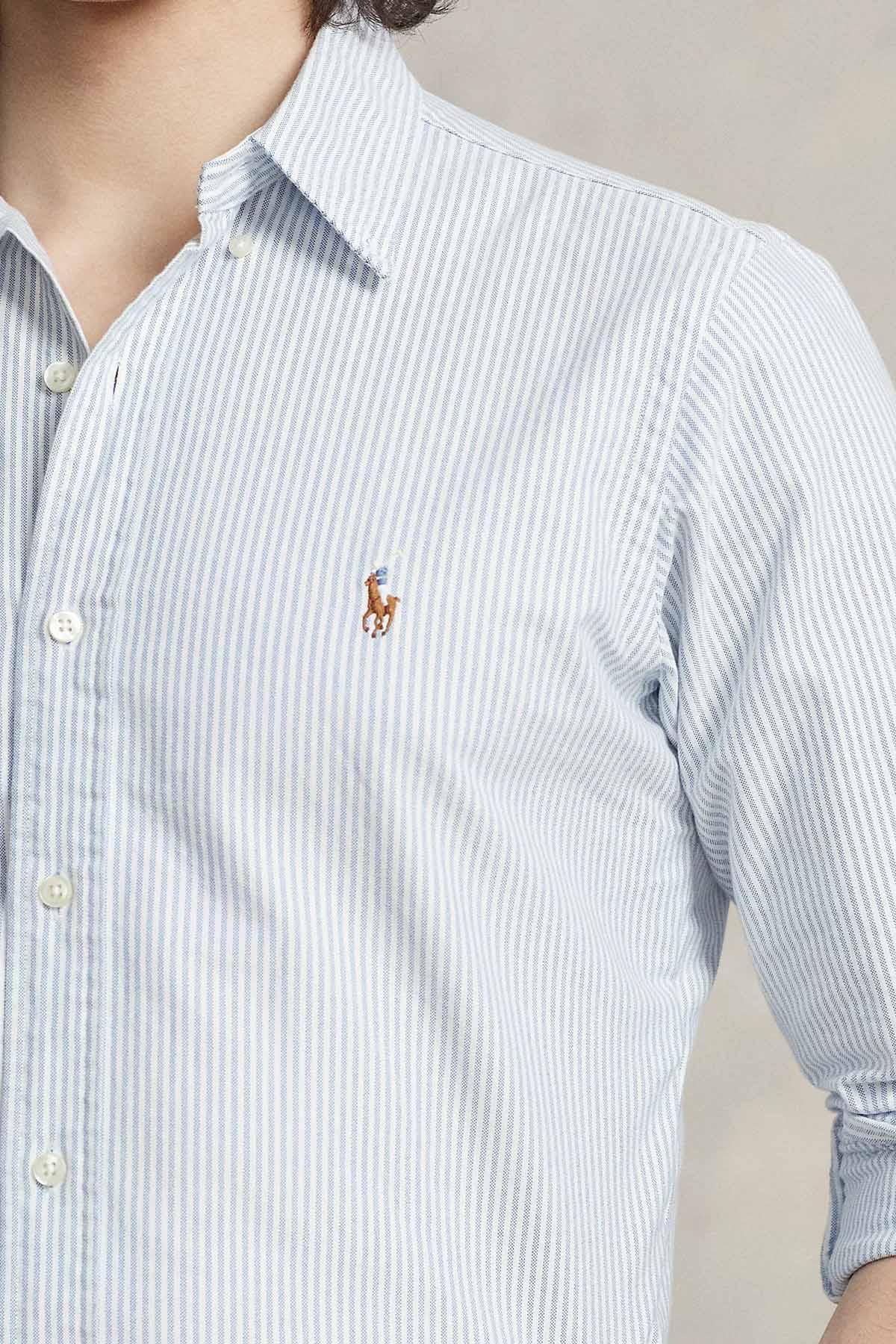 Polo Ralph Lauren Slim Fit Çizgili Oxford Gömlek