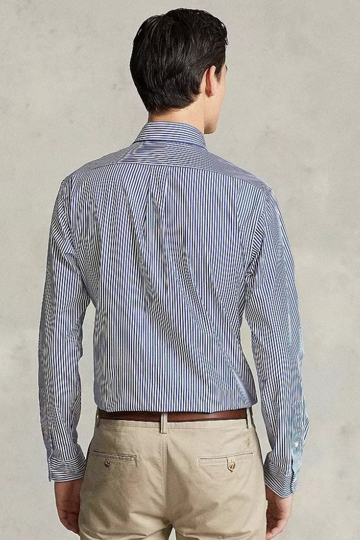 Polo Ralph Lauren Custom Fit Çizgili Streç Gömlek