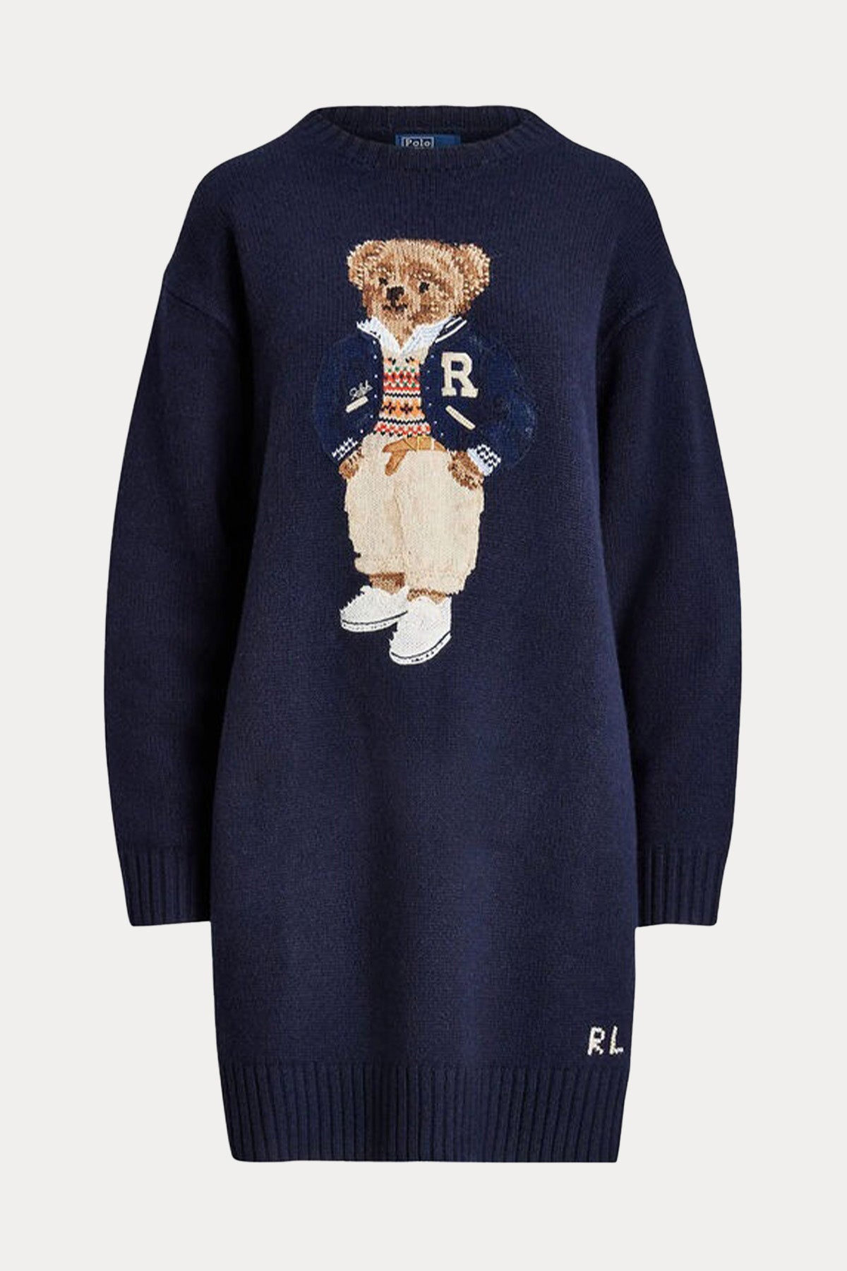 Polo Ralph Lauren Polo Bear Kaşmir Örgü Yün Triko Elbise