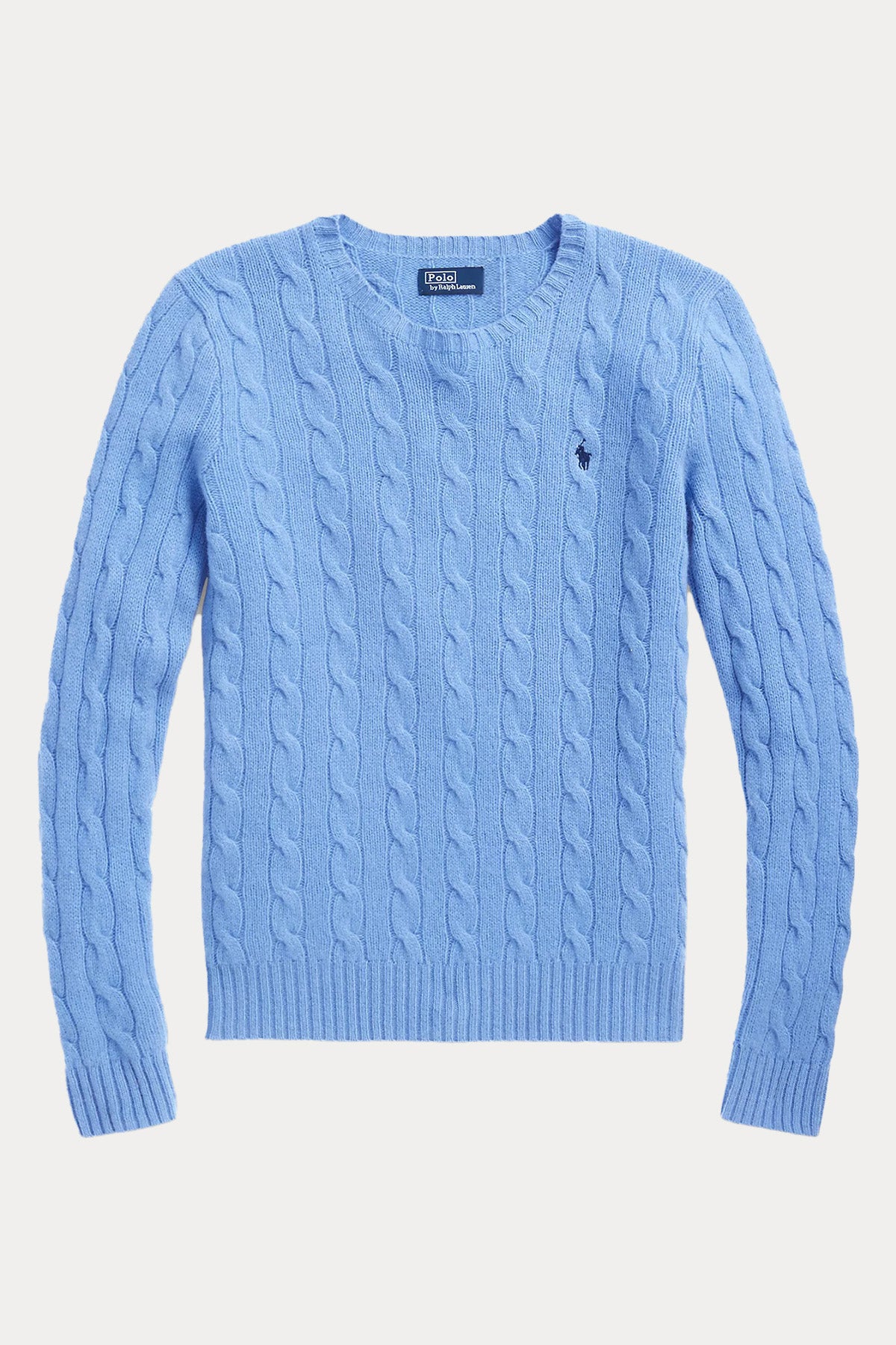 Polo Ralph Lauren Kaşmir Slim Fit Yuvarlak Yaka Saç Örgü Yün Triko