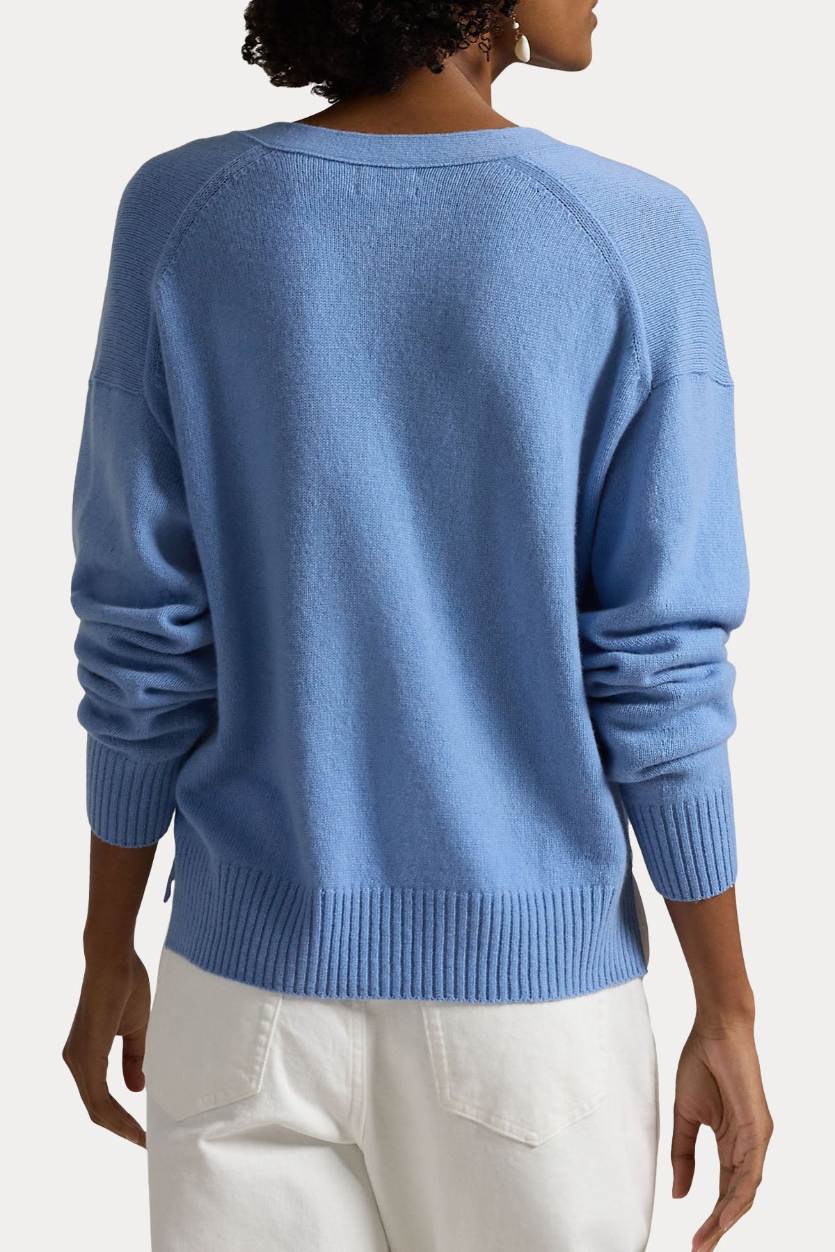 Polo Ralph Lauren V Yaka Kaşmir Örgü Yün Triko Ceket