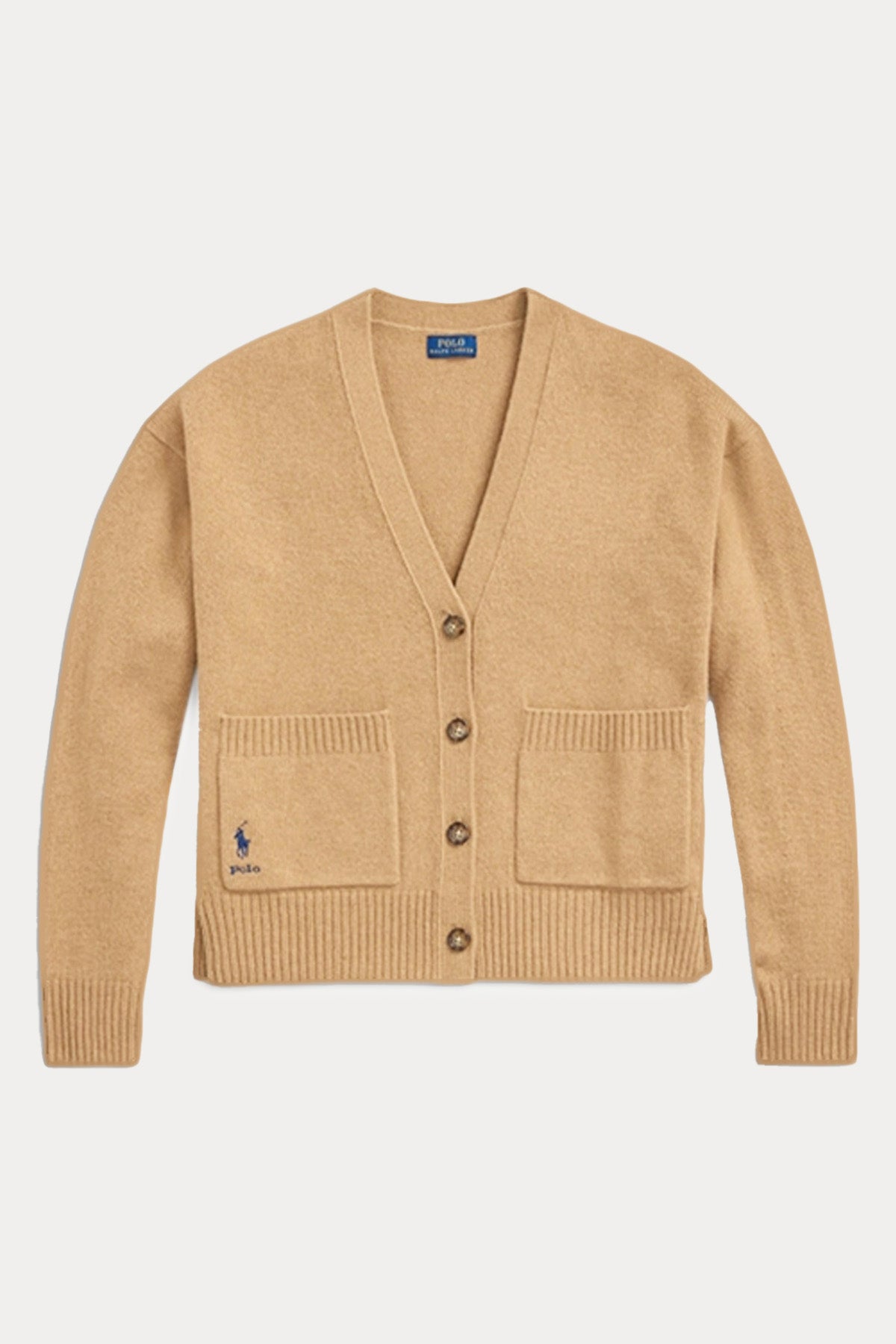 Polo Ralph Lauren V Yaka Kaşmir Örgü Yün Triko Ceket