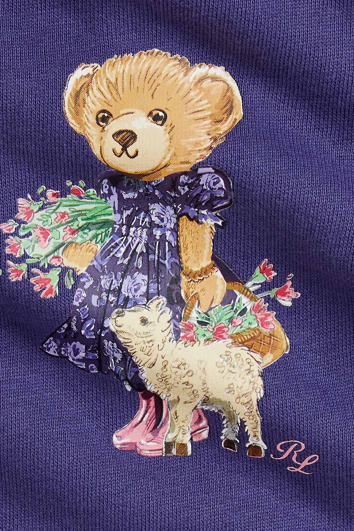 Polo Ralph Lauren Kids 18-24 Aylık Kız Bebek Polo Bear Elbise-Elbise-Libas
