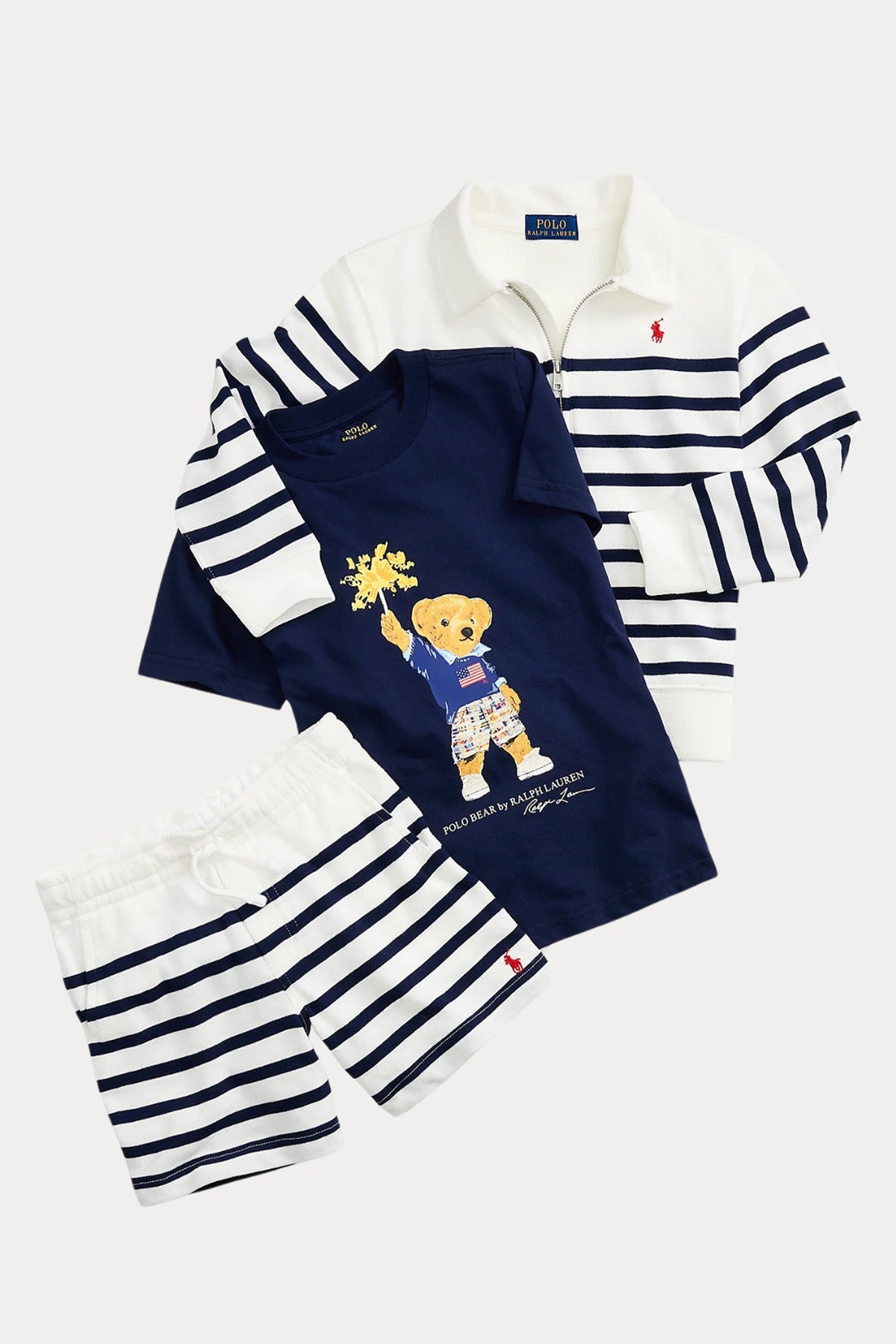 Polo Ralph Lauren Kids 2-7 Yaş Unisex Çocuk Polo Bear T-shirt-T-shirt-Libas