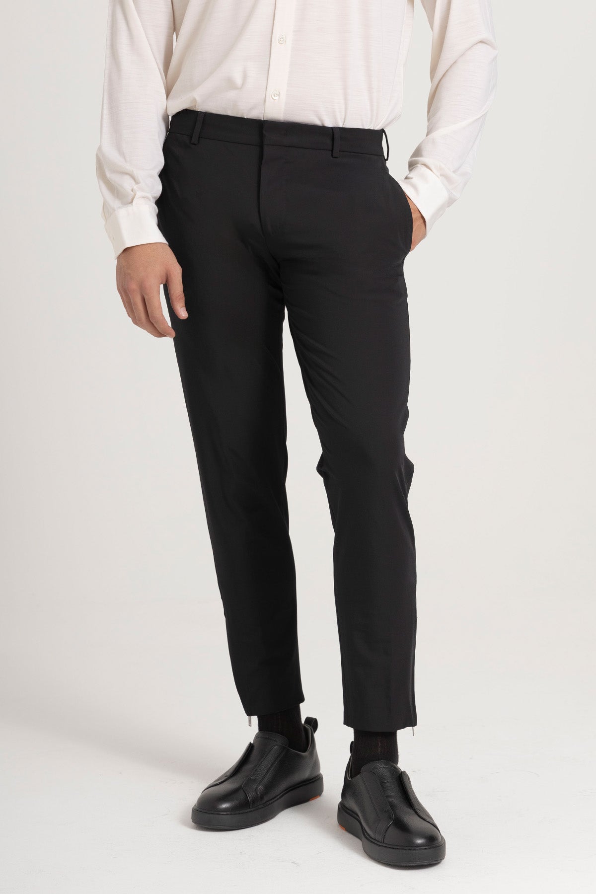 Pantaloni Torino Epsilon Yandan Cepli Paçası Fermuarlı Streç Pantolon