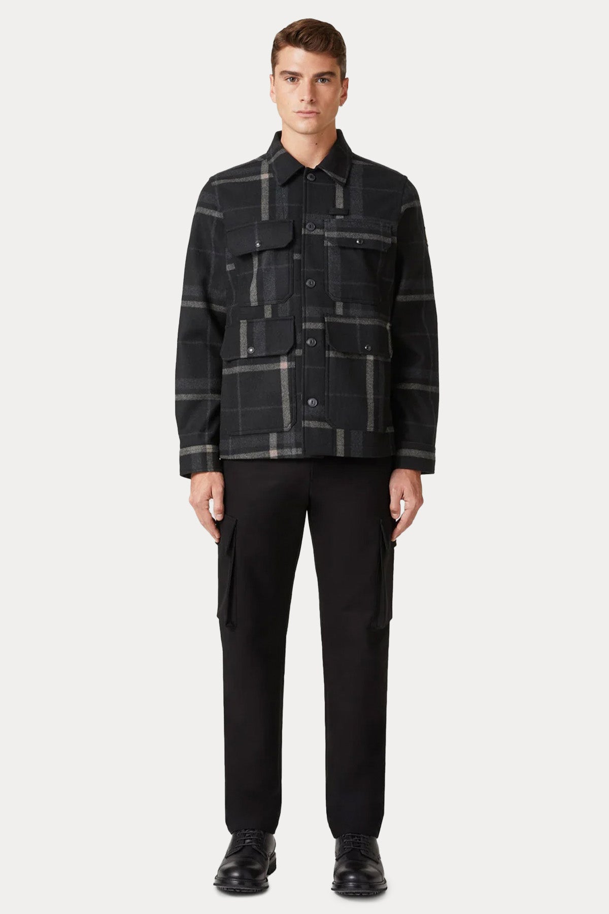 Belstaff Ekose Desenli Yün Ceket-Ceket-Libas