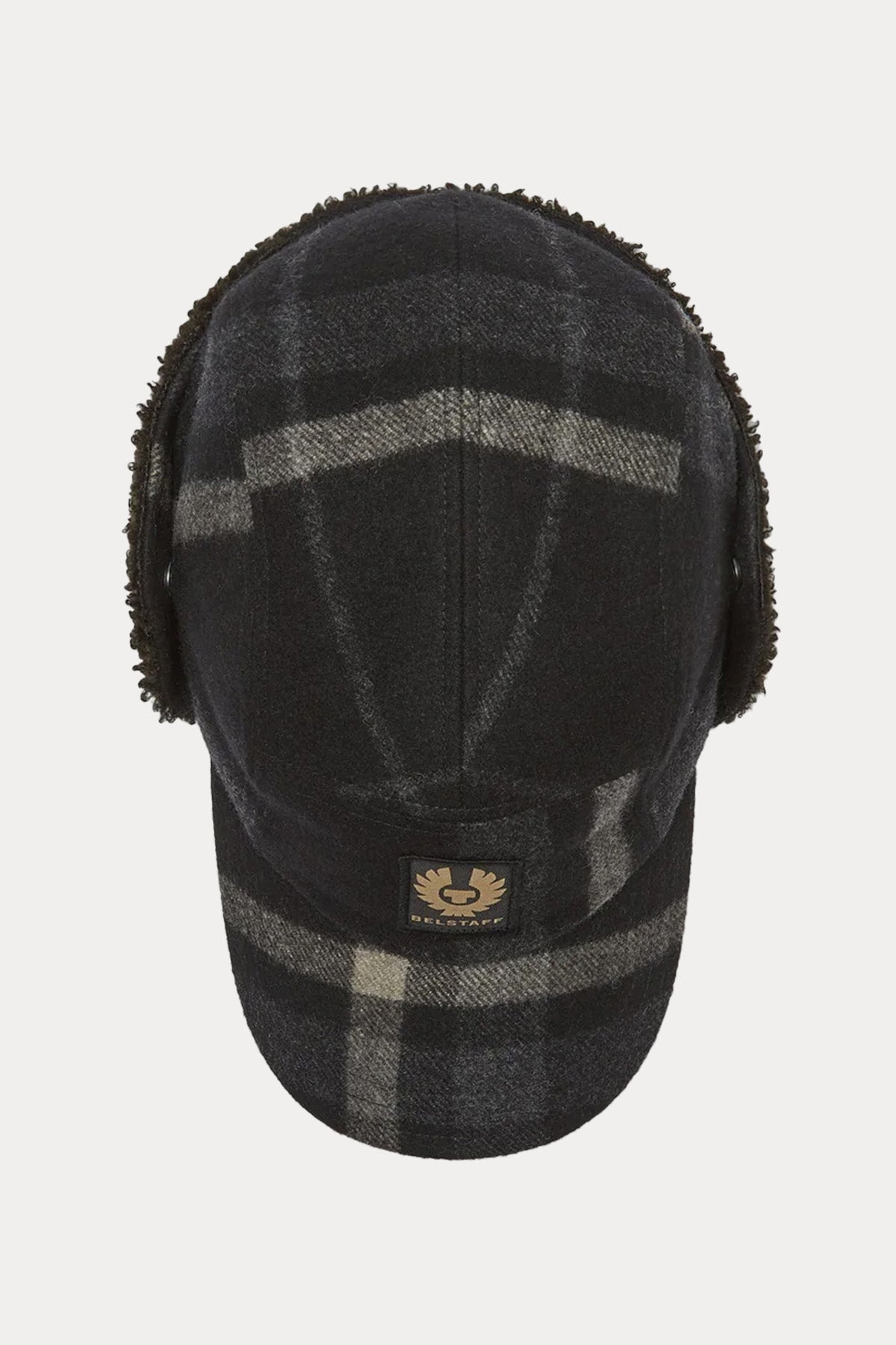 Belstaff Trail Ekose Desenli Kürklü Şapka