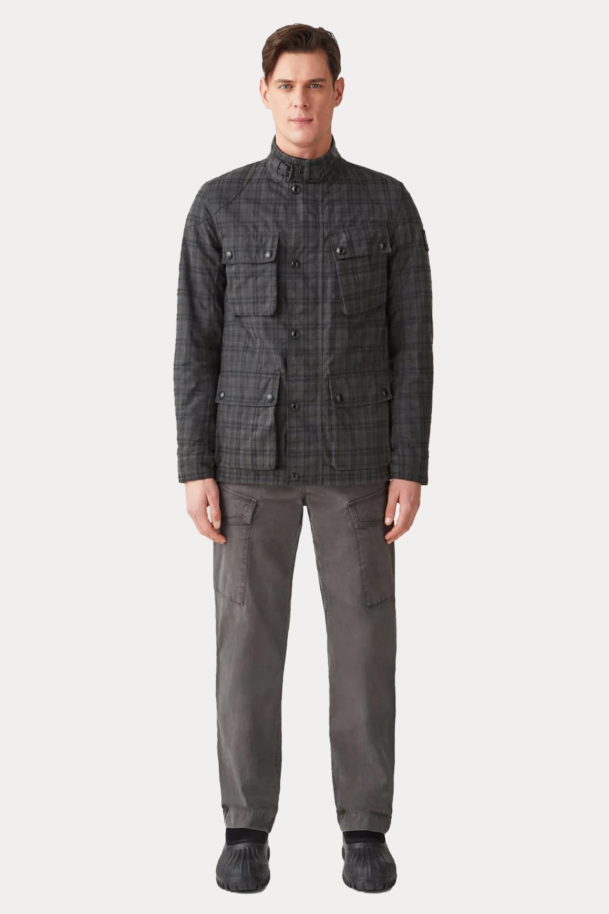 Belstaff Icon Fieldmaster Mumlu Kumaş Ekoseli Mont