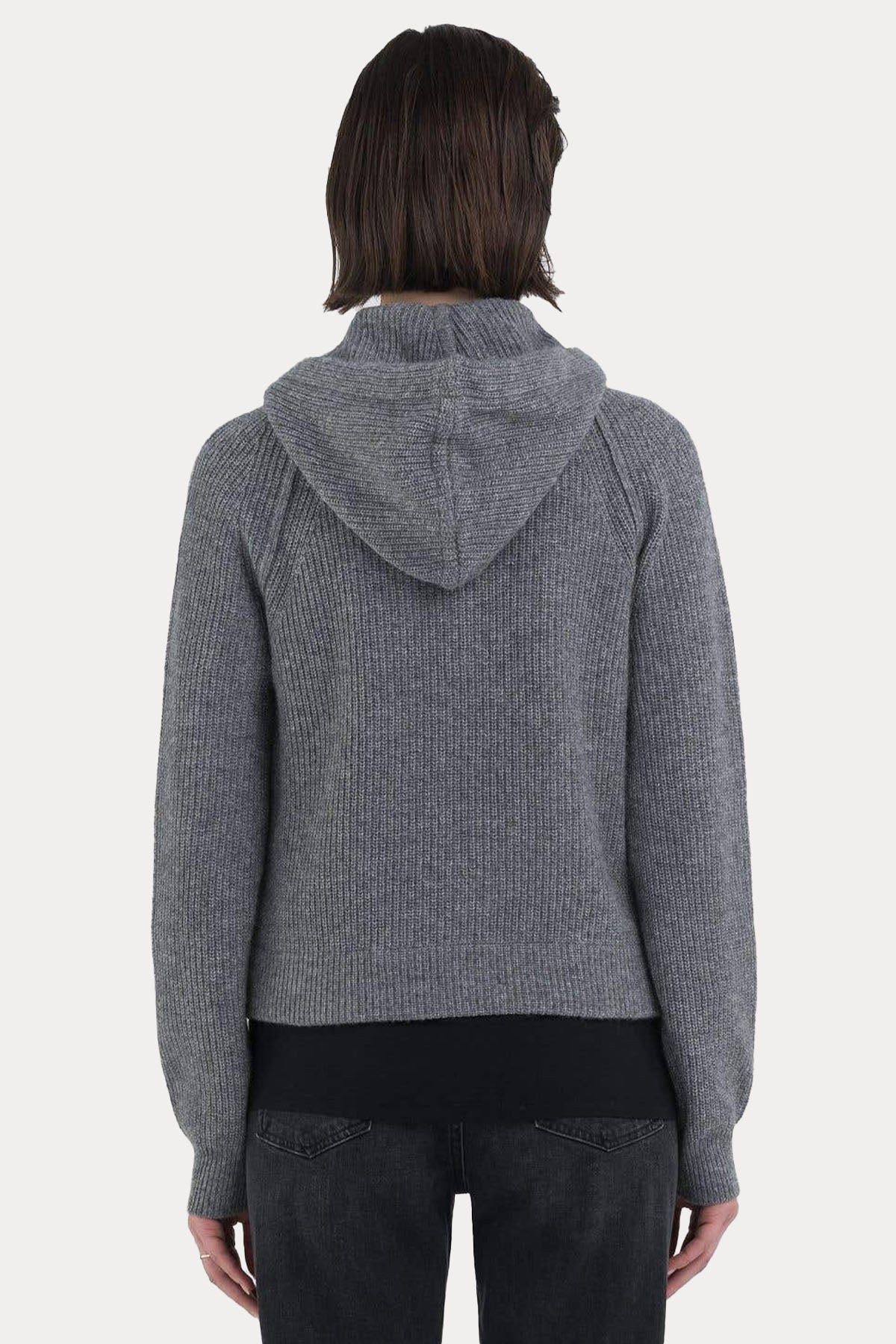 Replay Kapüşonlu Yün Örgü Triko Ceket