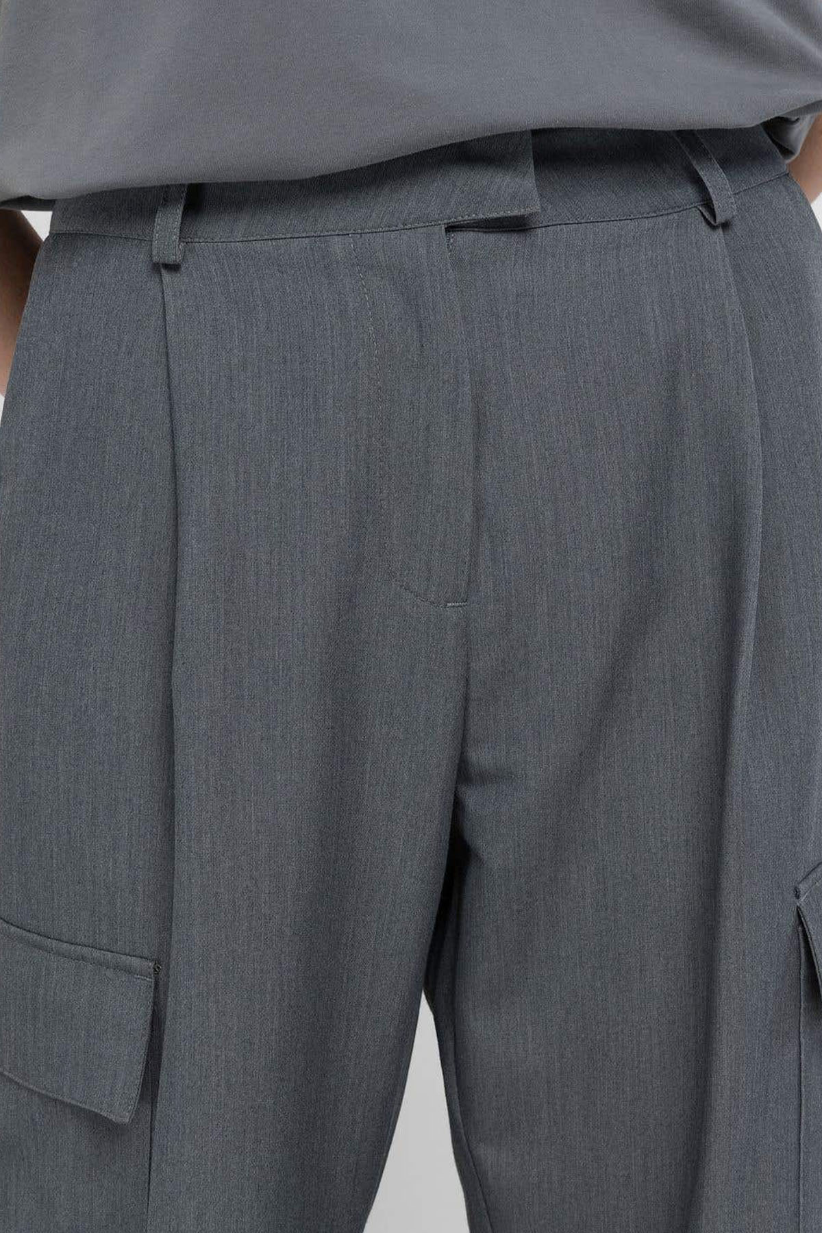 Replay Geniş Kesim Tek Pileli Kargo Pantolon