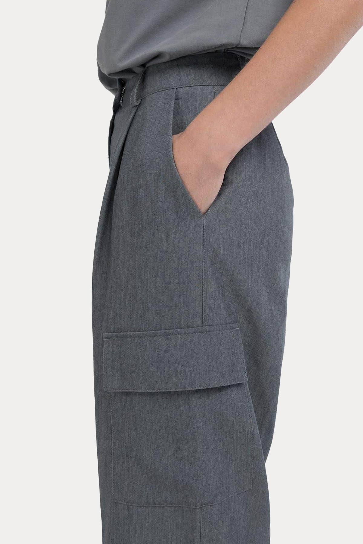 Replay Geniş Kesim Tek Pileli Kargo Pantolon