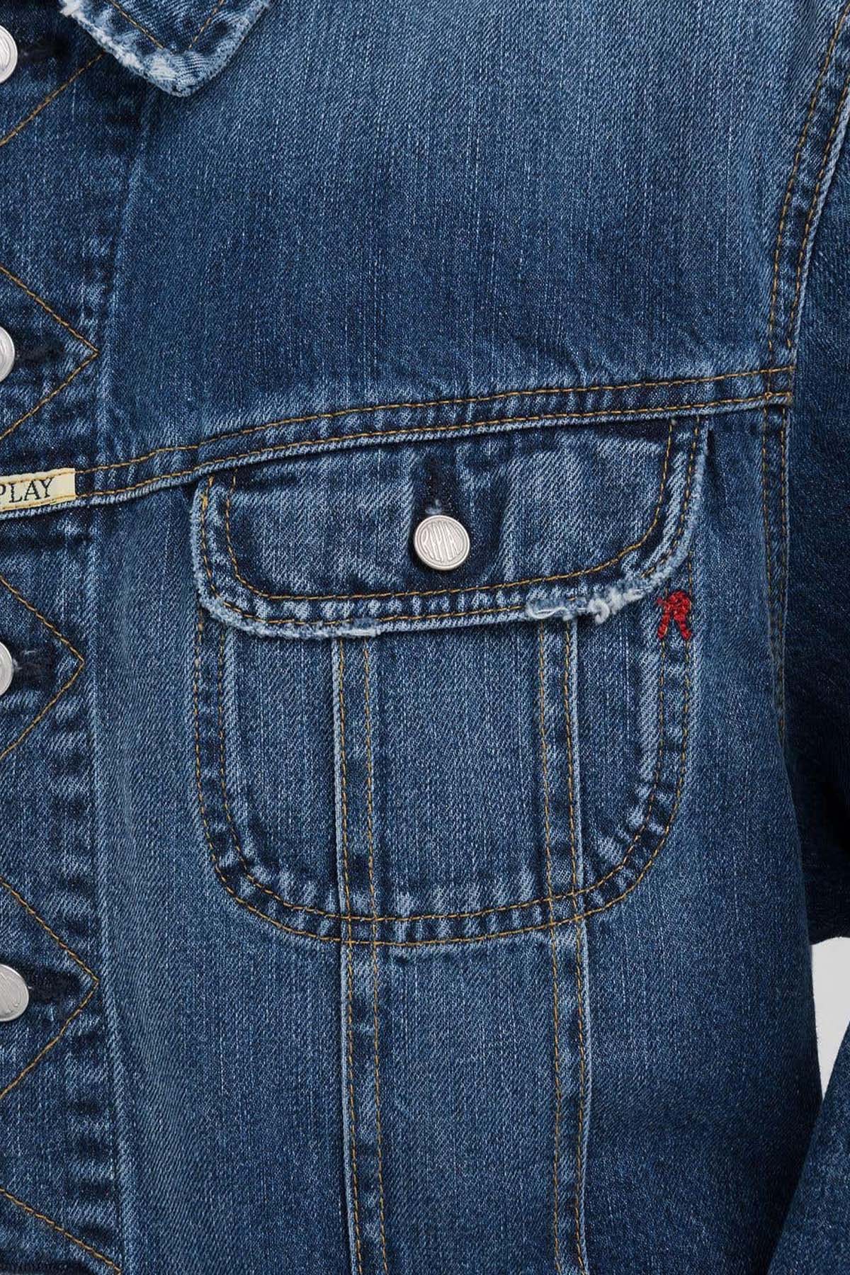 Replay Spor Cepli Denim Ceket