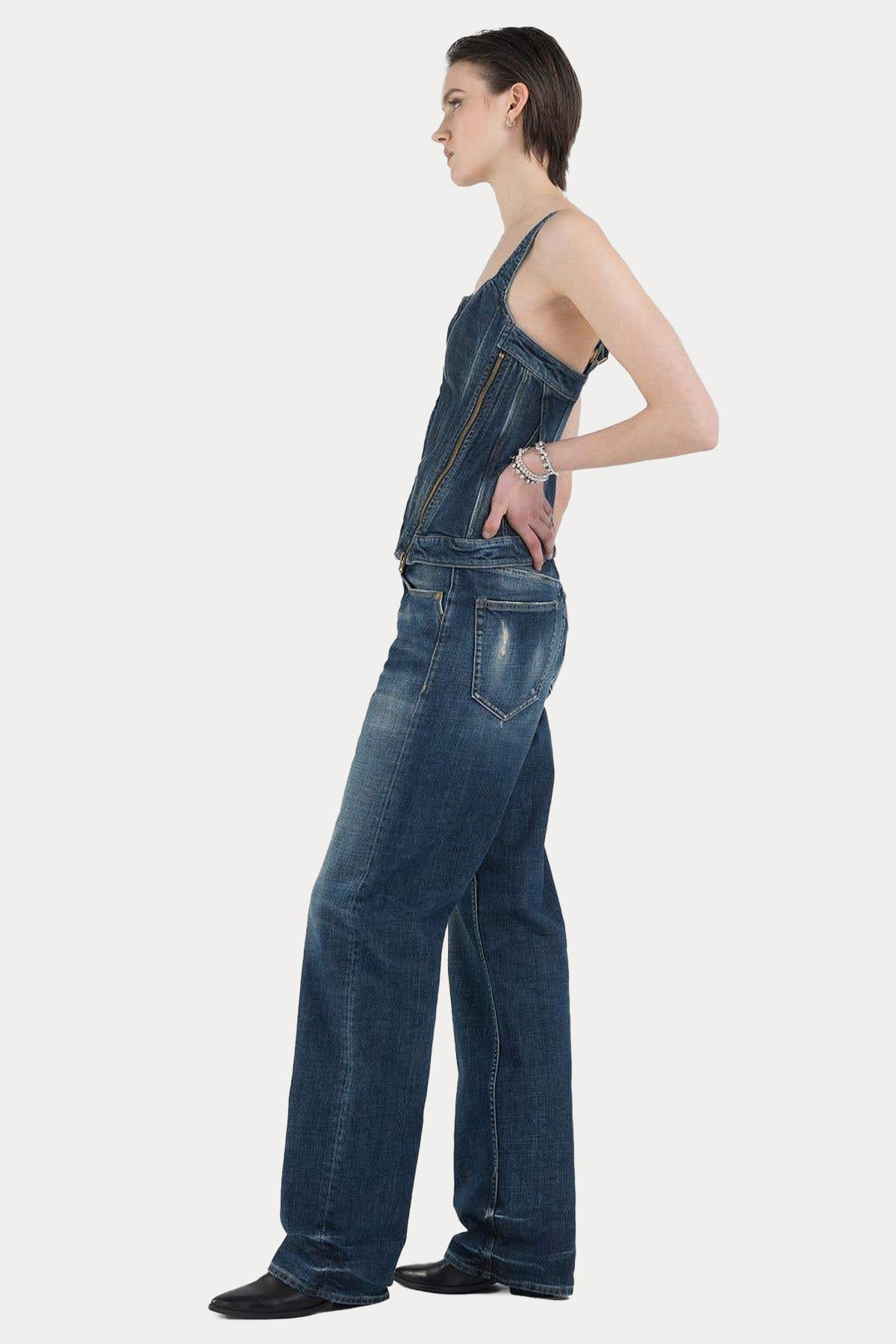 Replay Relaxed Fit Vintage Yıkamalı Jeans-Jeans-Libas