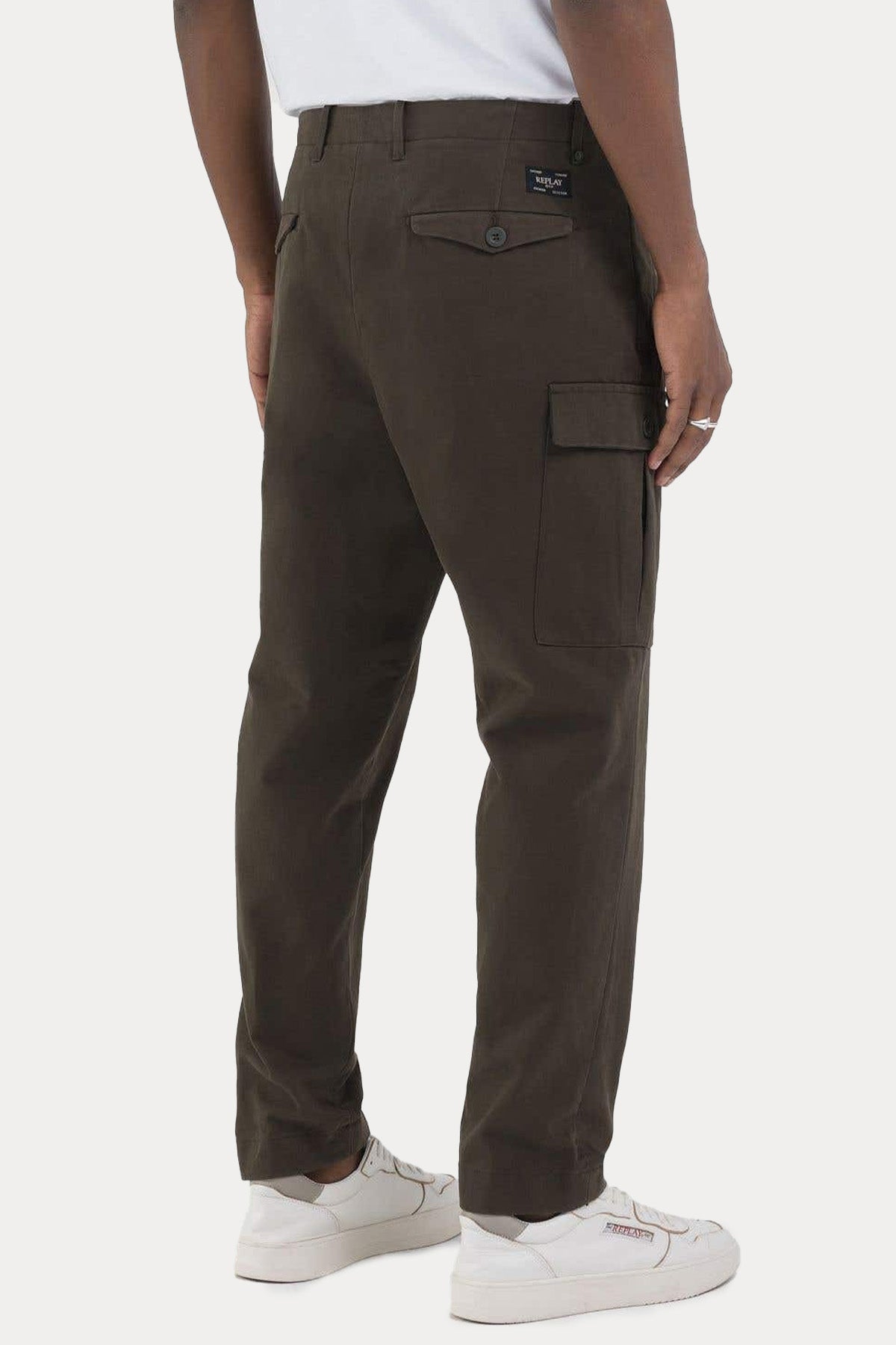 Replay Regular Fit Tek Pileli Kargo Pantolon-Pantolon-Libas