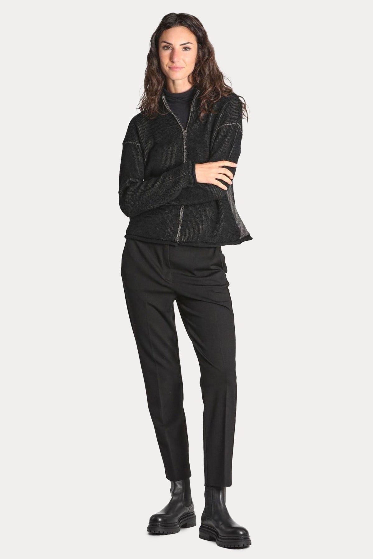 Transit Örgü Yün Triko Ceket