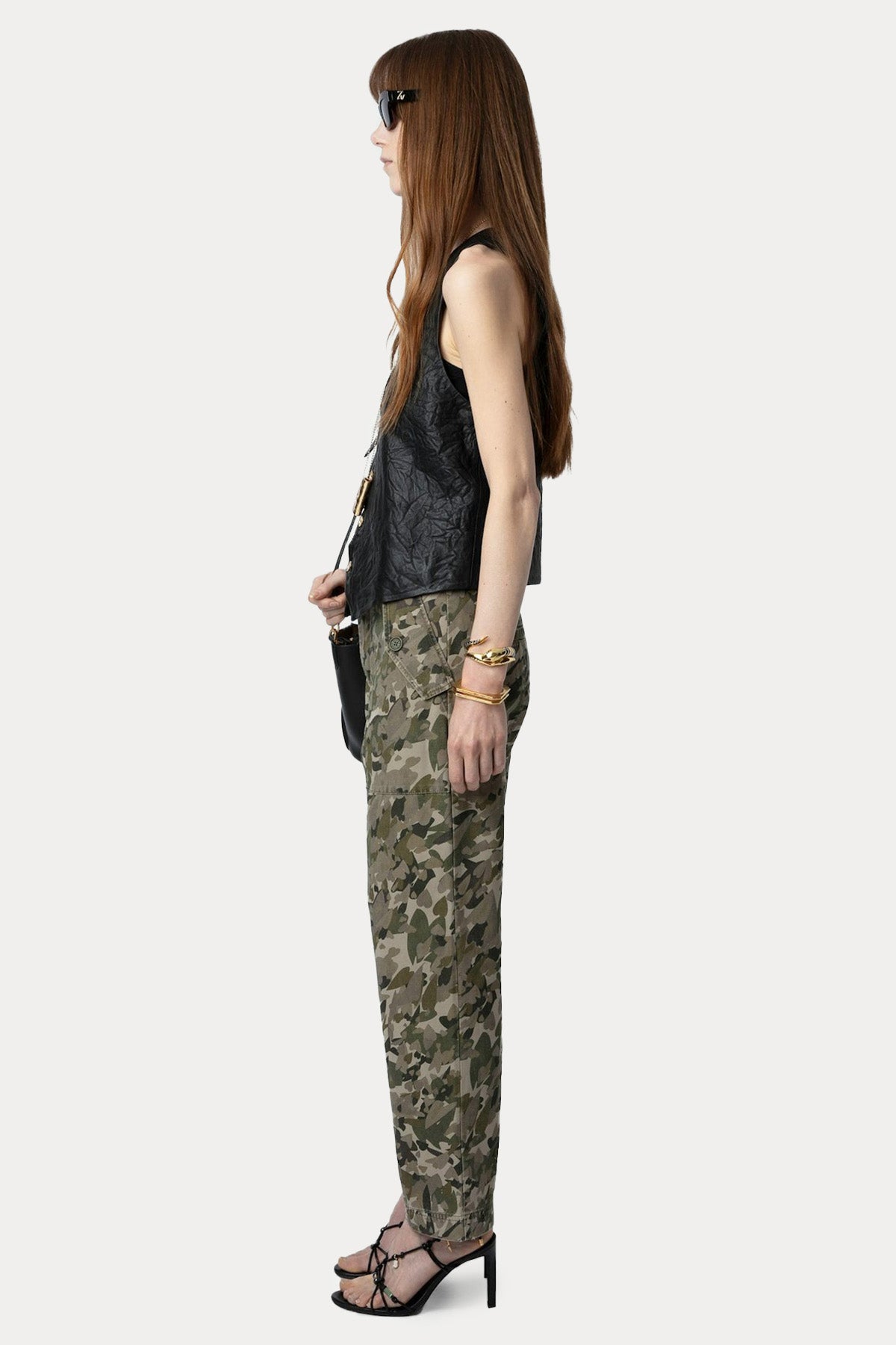 Zadig & Voltaire Regular Fit Kamuflaj Desenli Pantolon