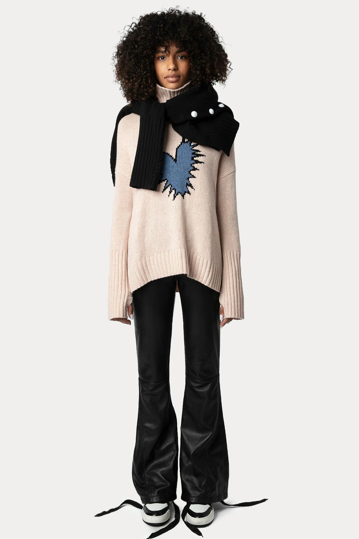 Zadig & Voltaire Geniş Kesim Balıkçı Yaka Örgü Yün Triko