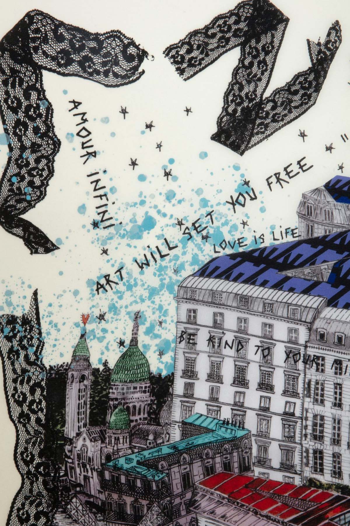 Zadig & Voltaire Şehir Temalı İpek Şal