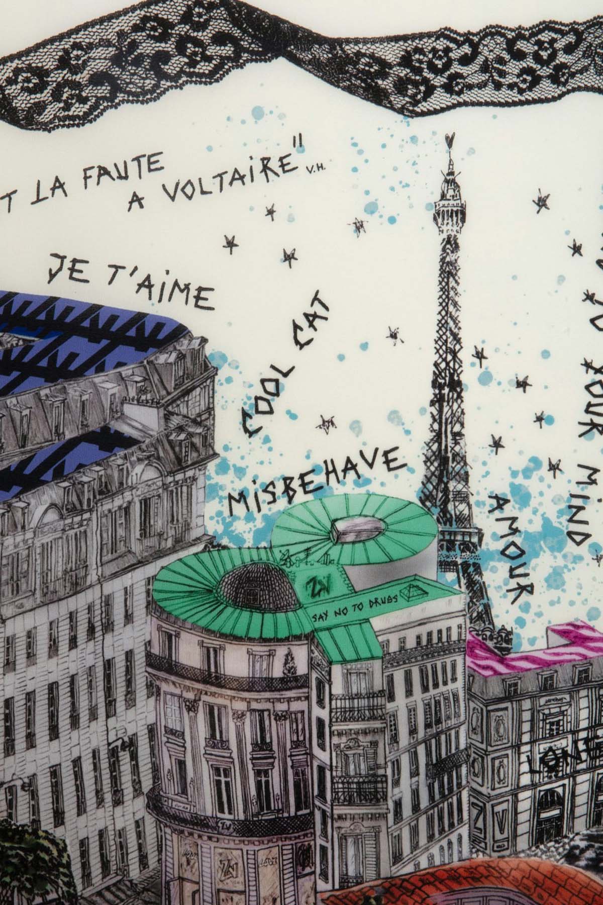 Zadig & Voltaire Şehir Temalı İpek Şal