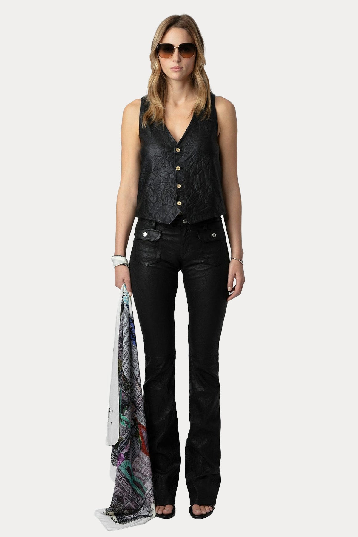 Zadig & Voltaire Şehir Temalı İpek Şal