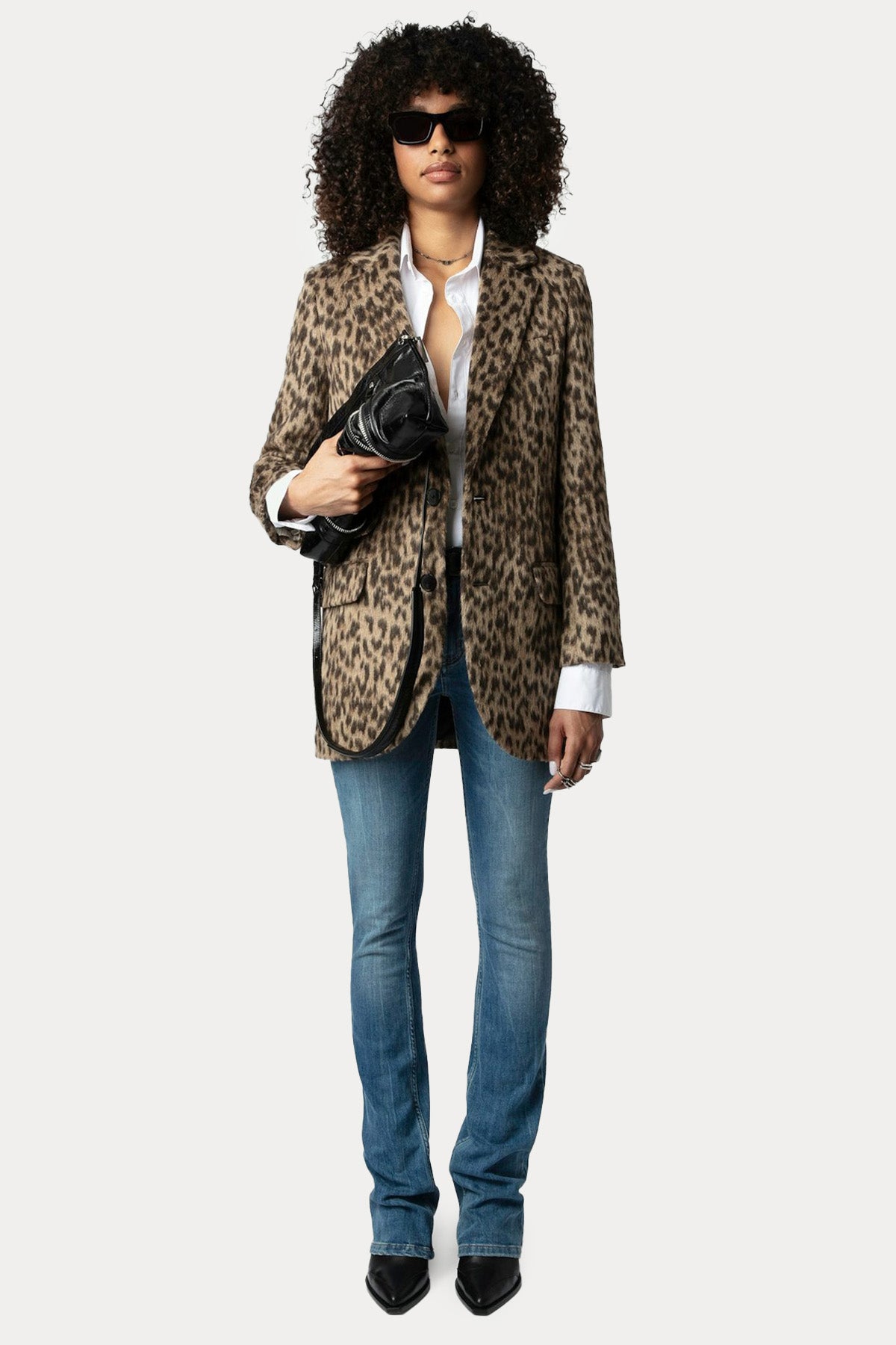 Zadig & Voltaire Leopar Desenli Blazer Ceket