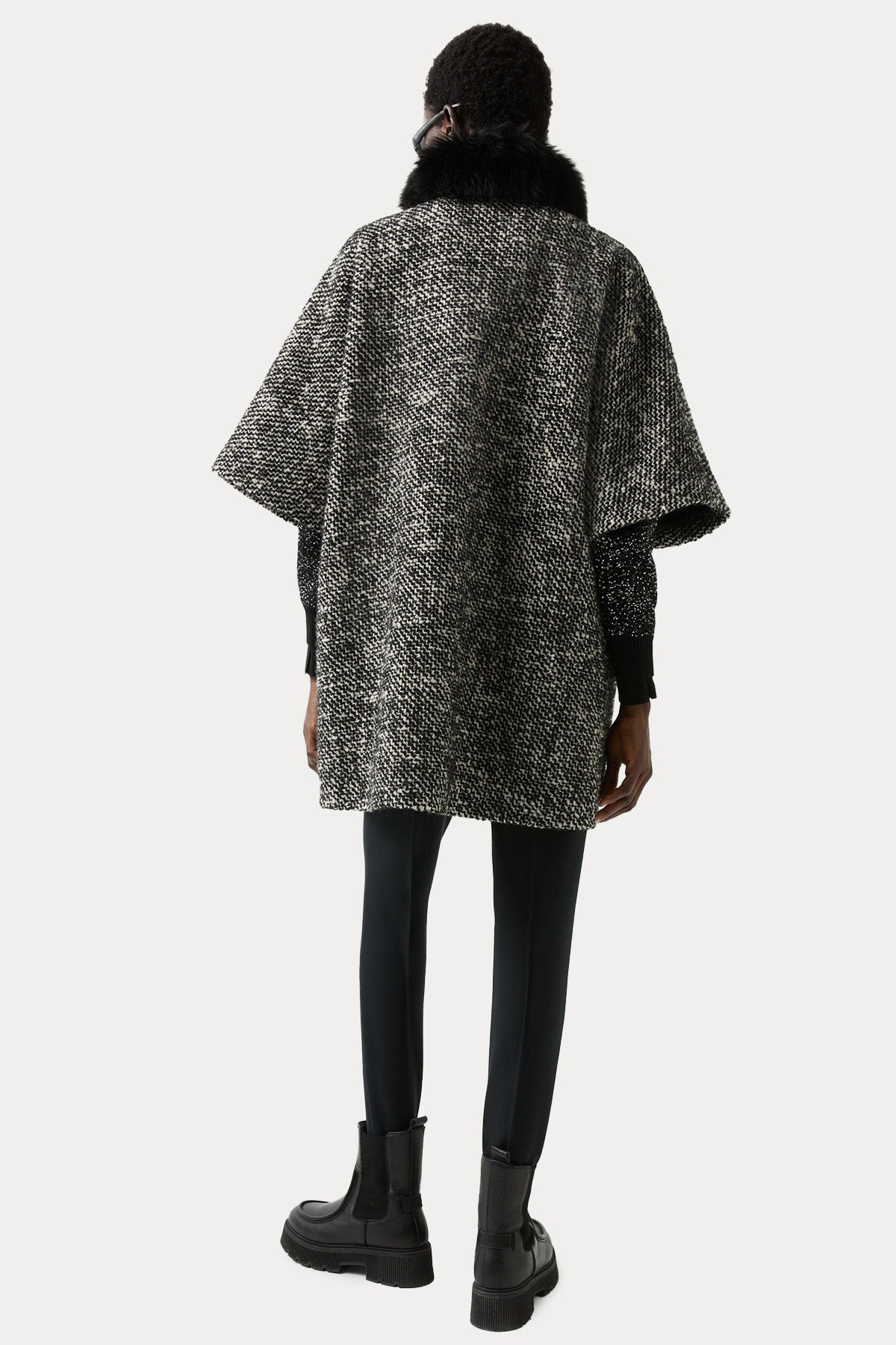 Bogner Gwen Kürklü Loose Fit Yün Kaban-Kaban-Libas