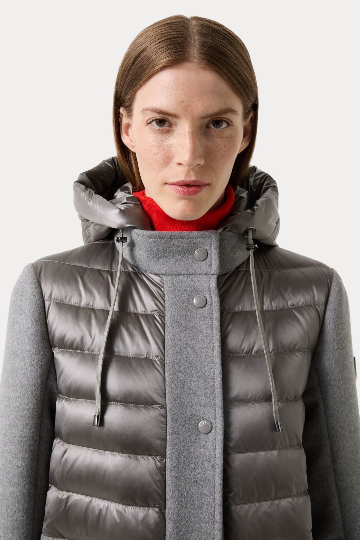 Bogner Isy Regular Fit Kapüşonlu Yün Kaban-Kaban-Libas