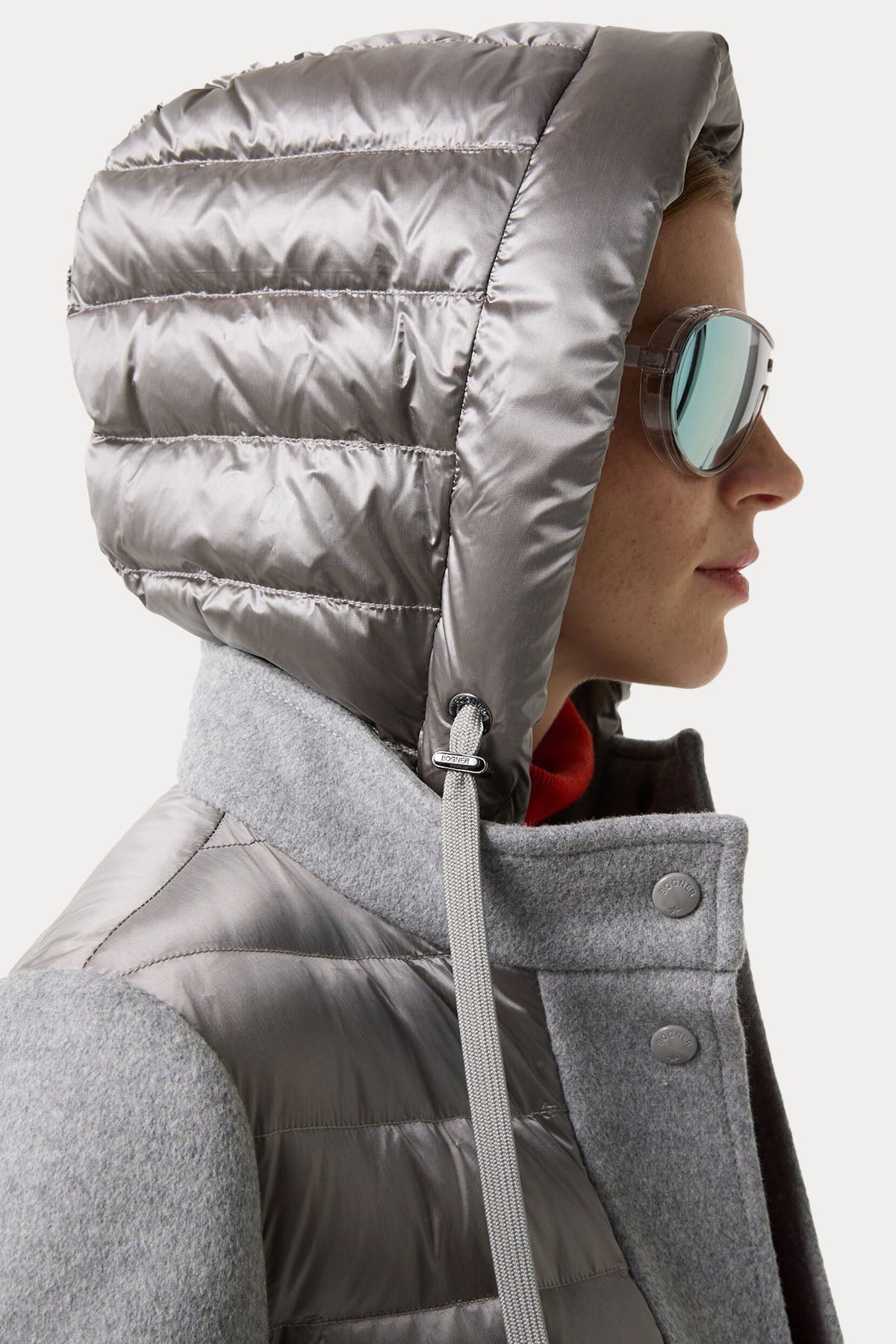 Bogner Isy Regular Fit Kapüşonlu Yün Kaban-Kaban-Libas