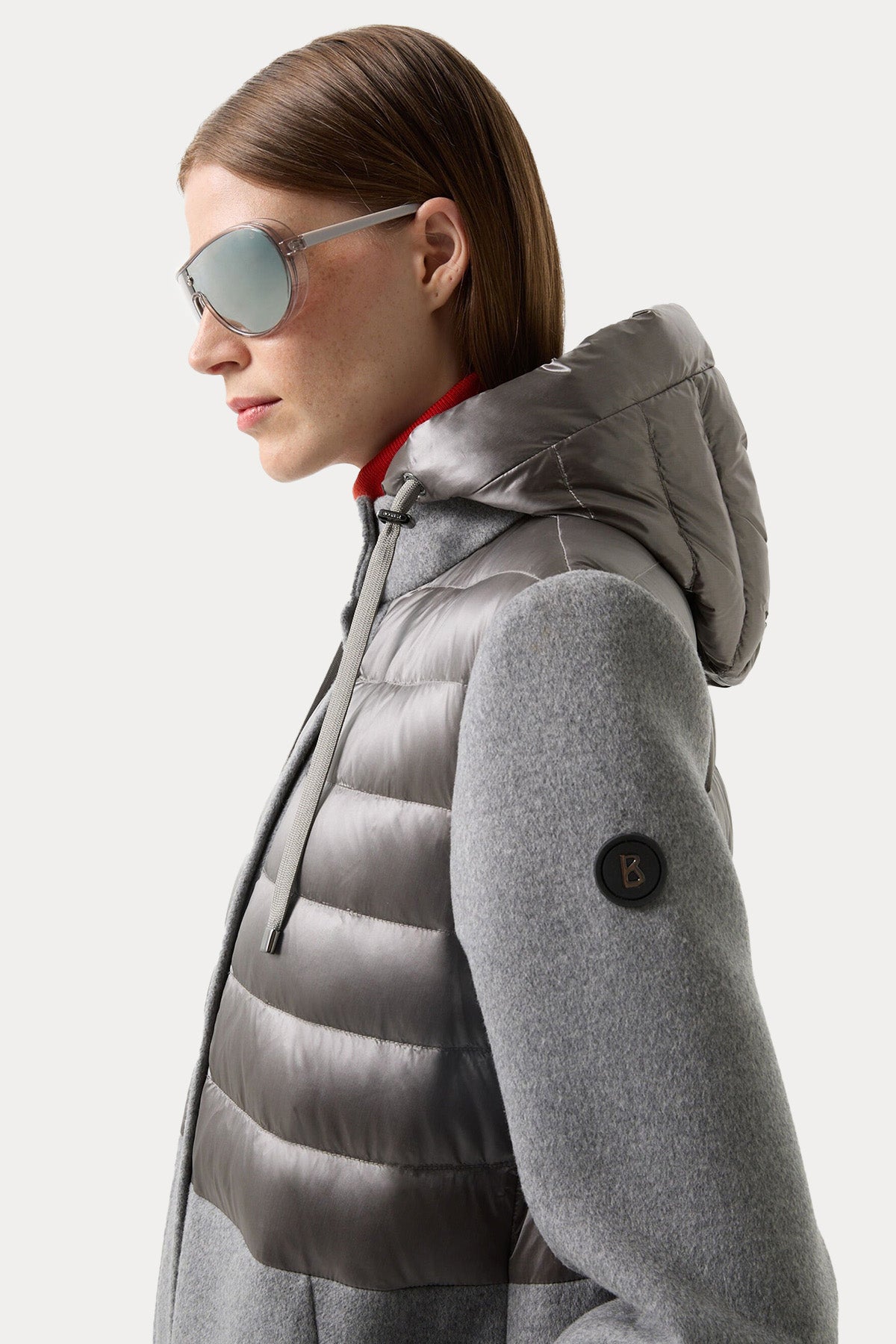 Bogner Isy Regular Fit Kapüşonlu Yün Kaban-Kaban-Libas