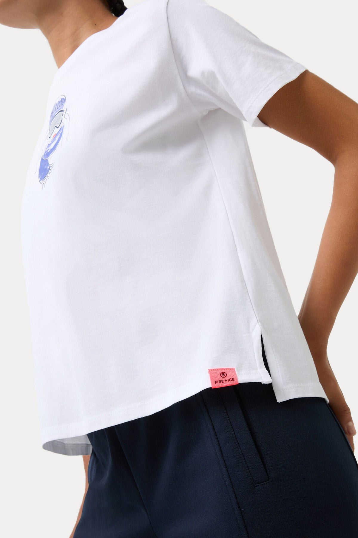 Bogner Lotte Fire Ice Logolu Yuvarlak Yaka T-shirt