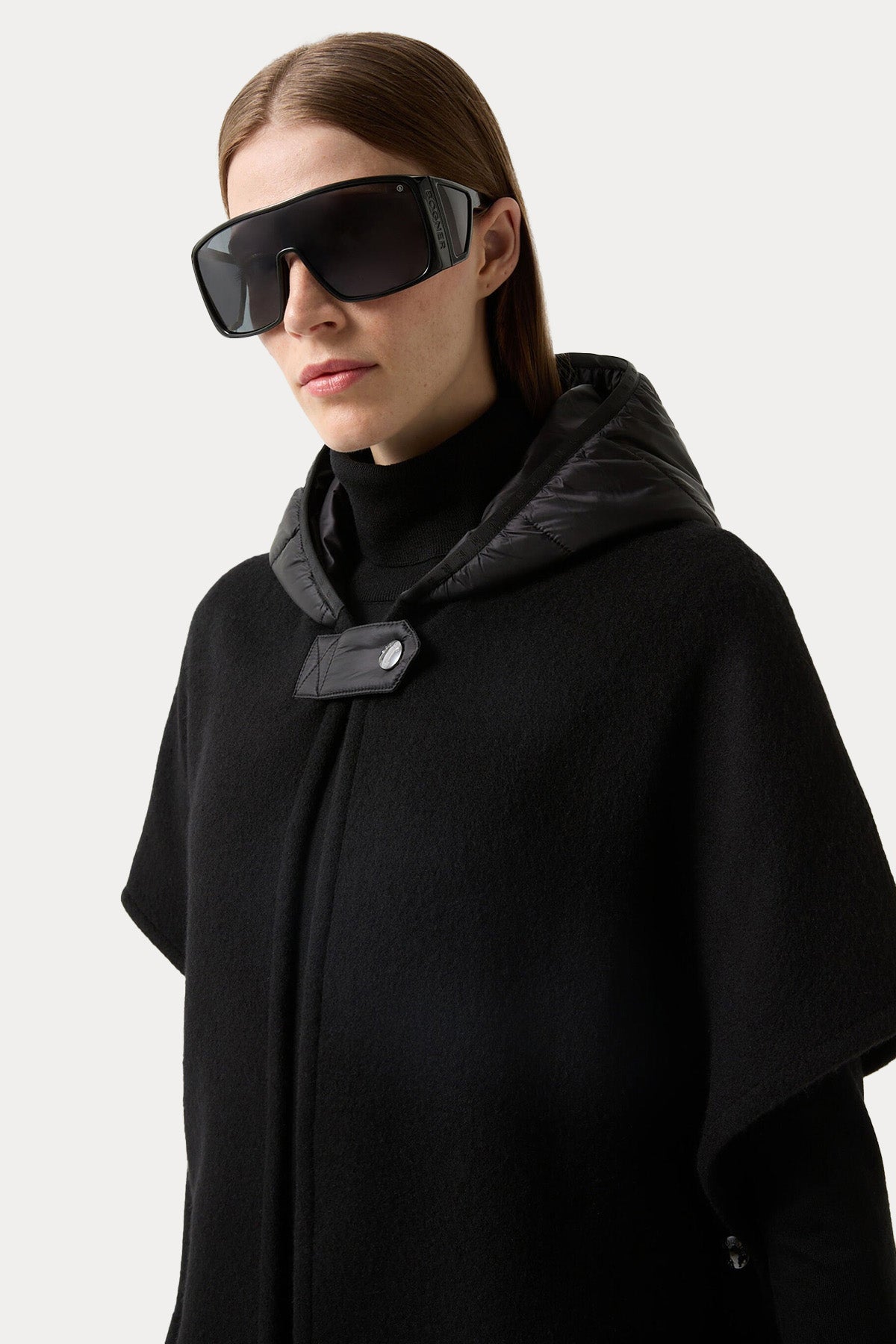 Bogner Nilla Loose Fit Kapüşonlu Yün Panço