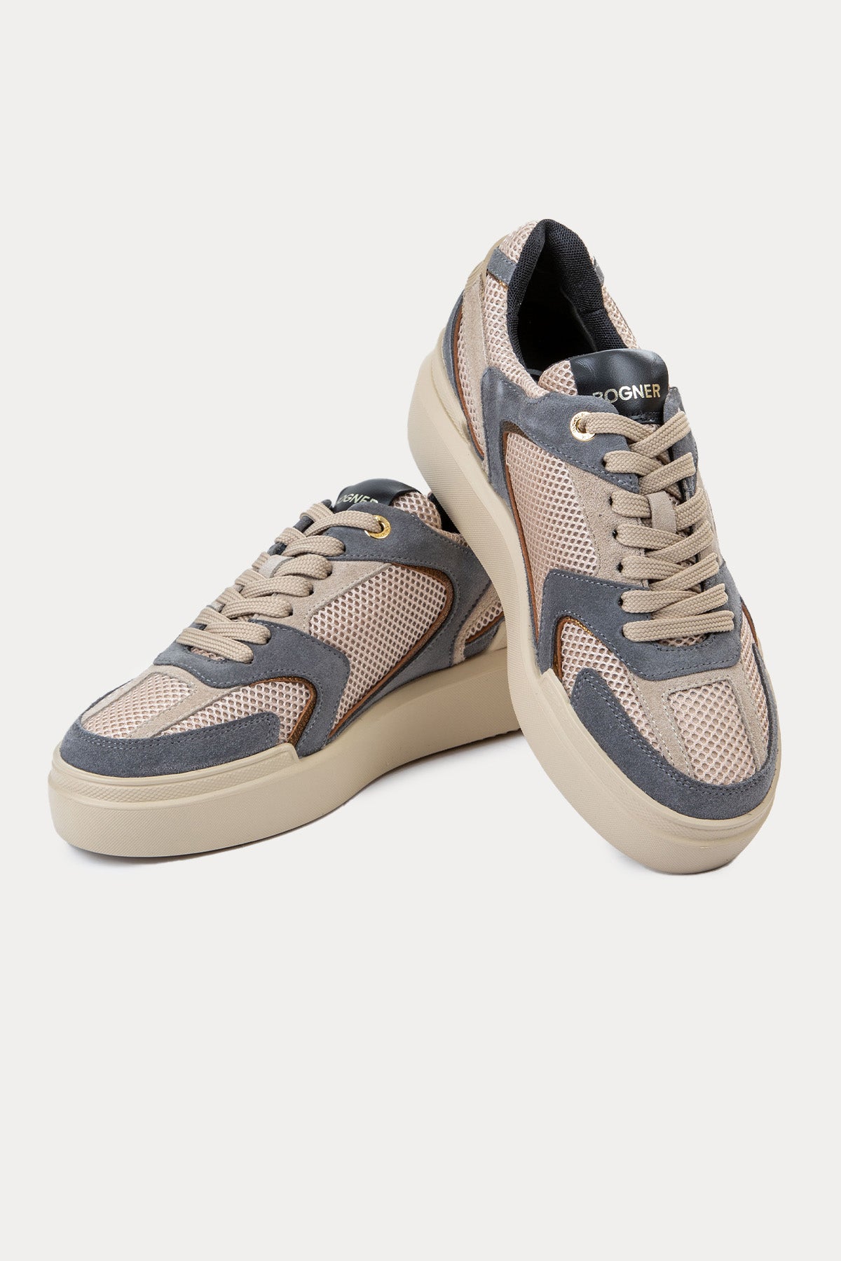 Bogner Hollywood Teknik Fileli Süet Sneaker Ayakkabı-Ayakkabı-Libas