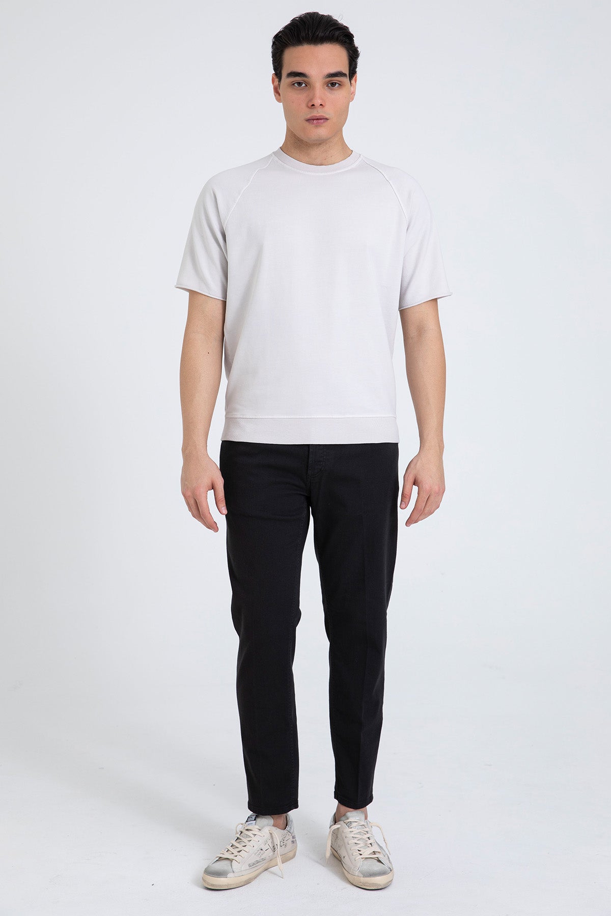 Manifattura Yuvarlak Yaka Streç Reglan Sweatshirt