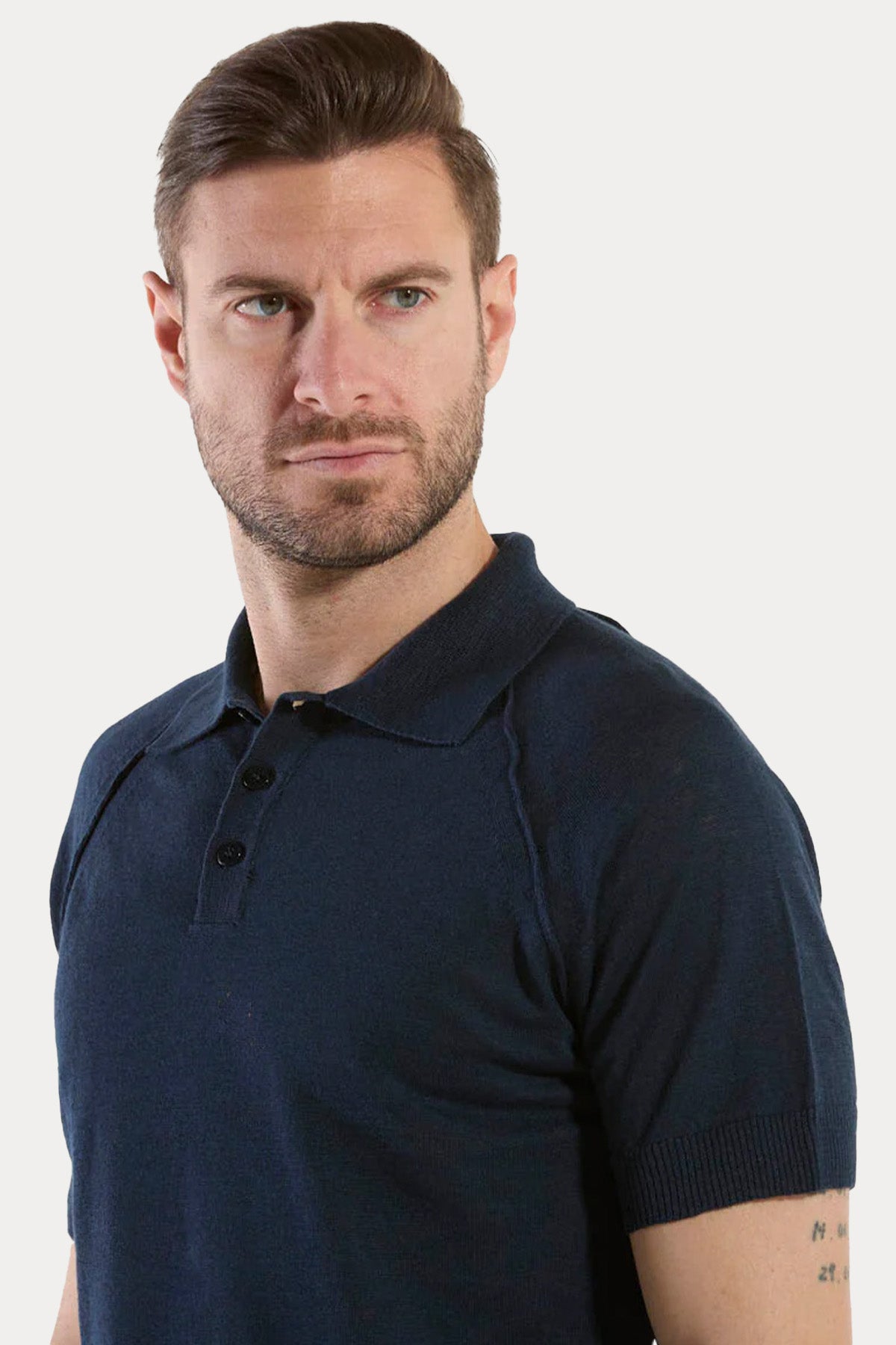 Manifattura İnce Örgü Polo Yaka Triko